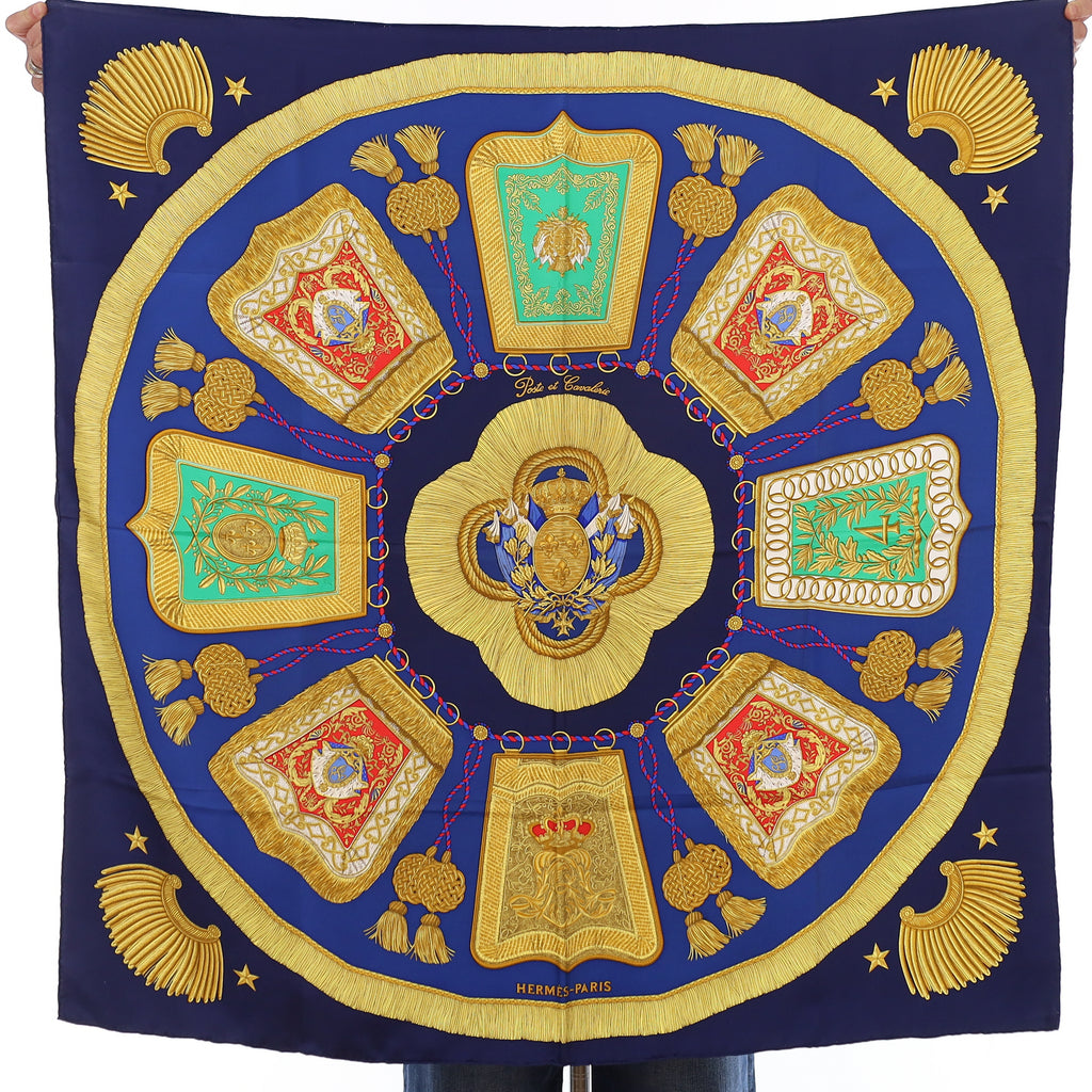 Hermès Poste et Cavalerie Silk Scarf