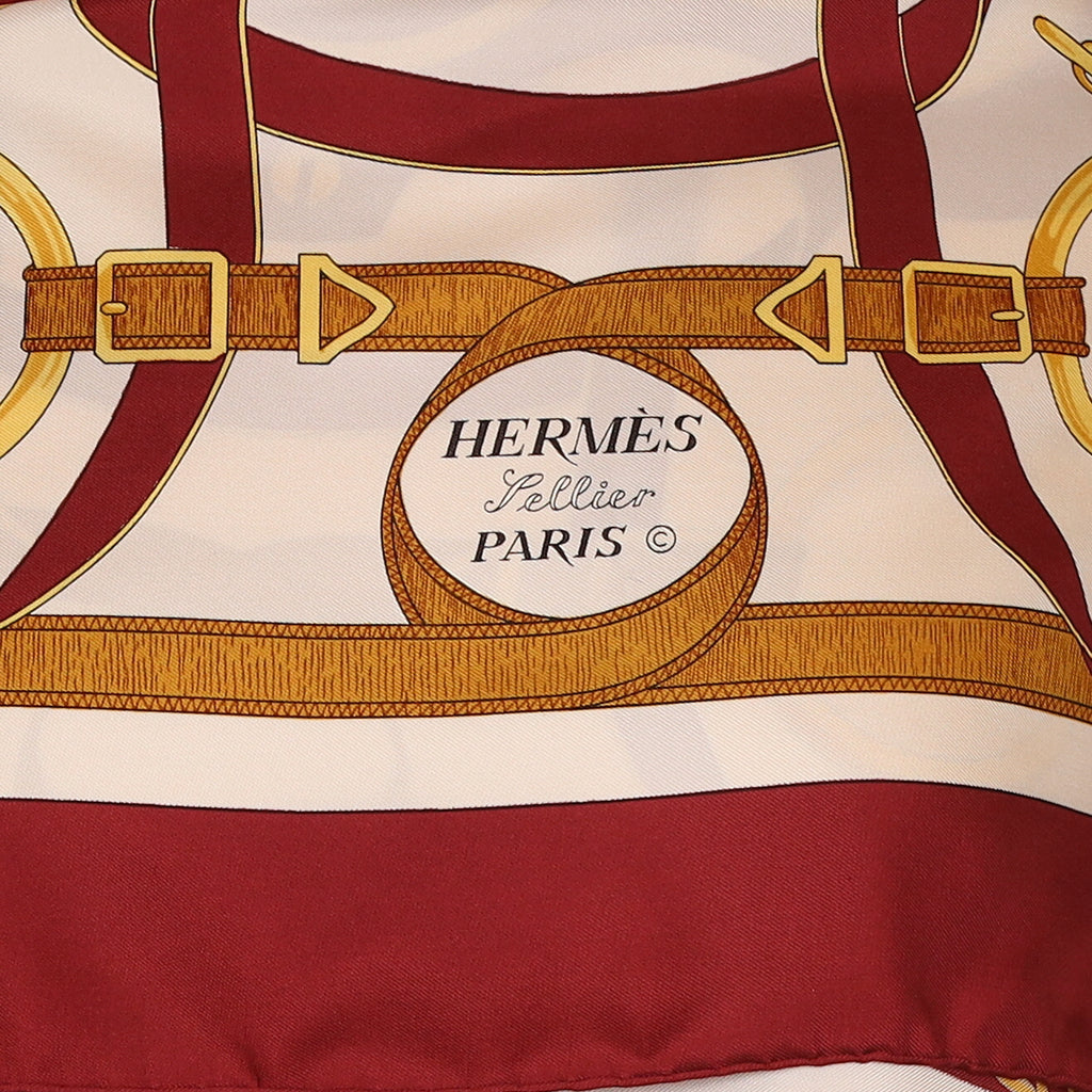 Pristine Hermès Eperon D'Or Silk Scarf