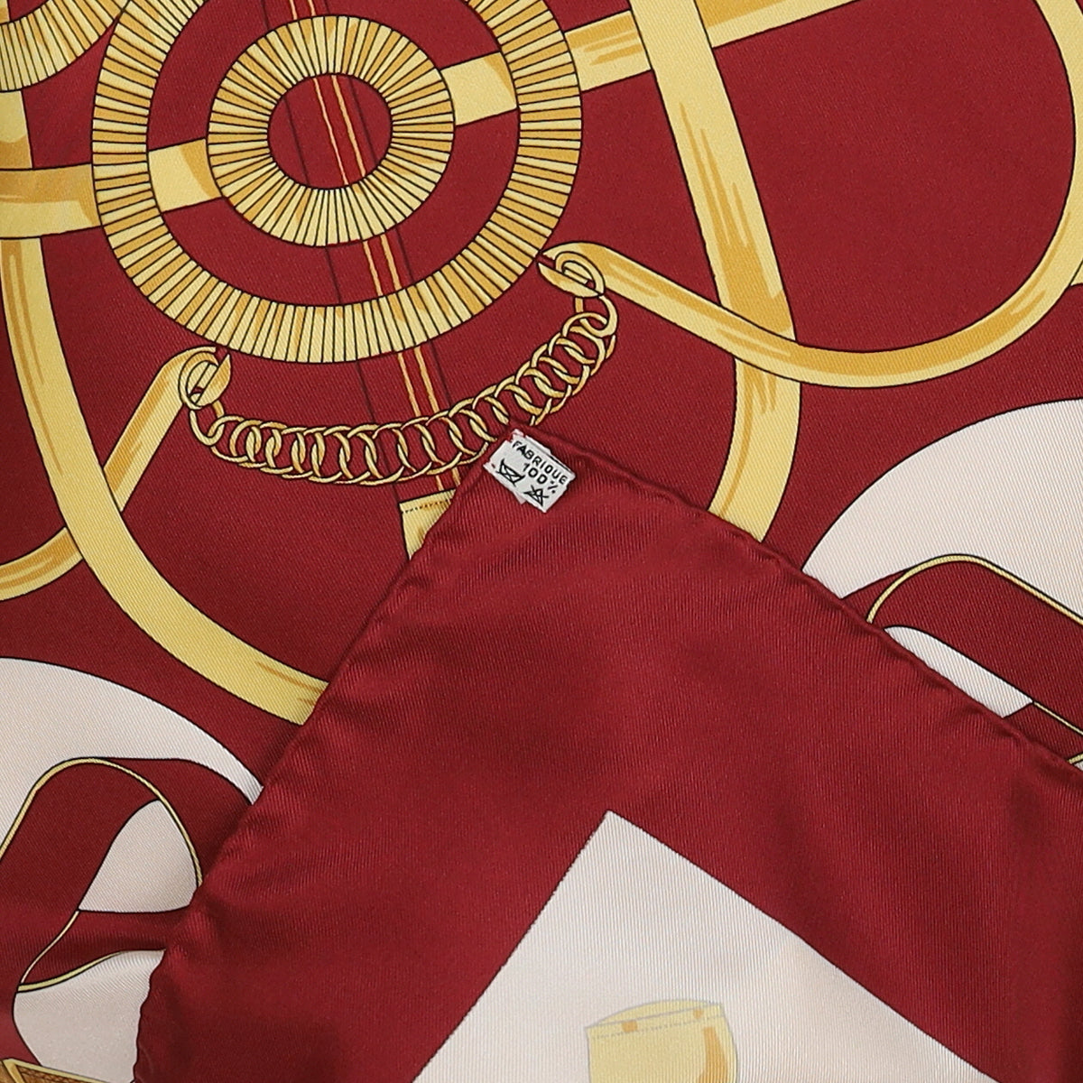 Pristine Hermès Eperon D'Or Silk Scarf