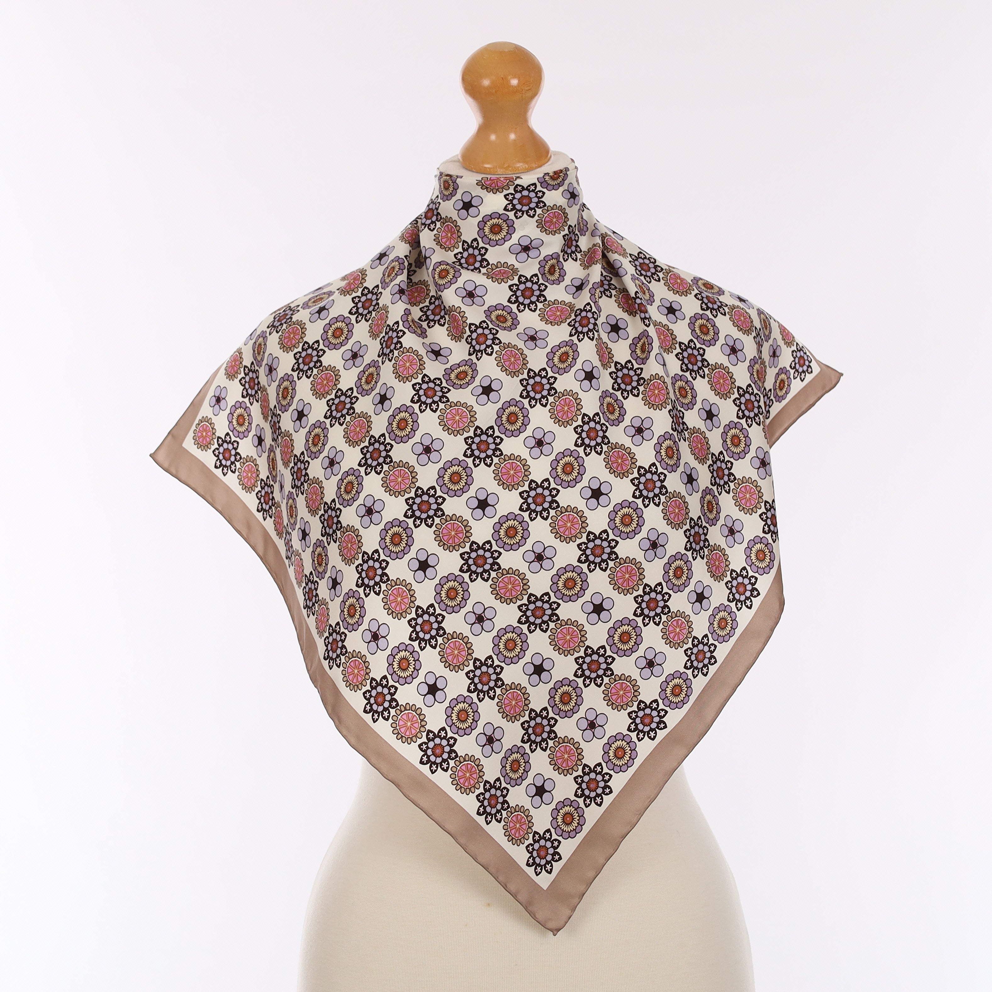 Brand New Floral Sequence Silk Scarf