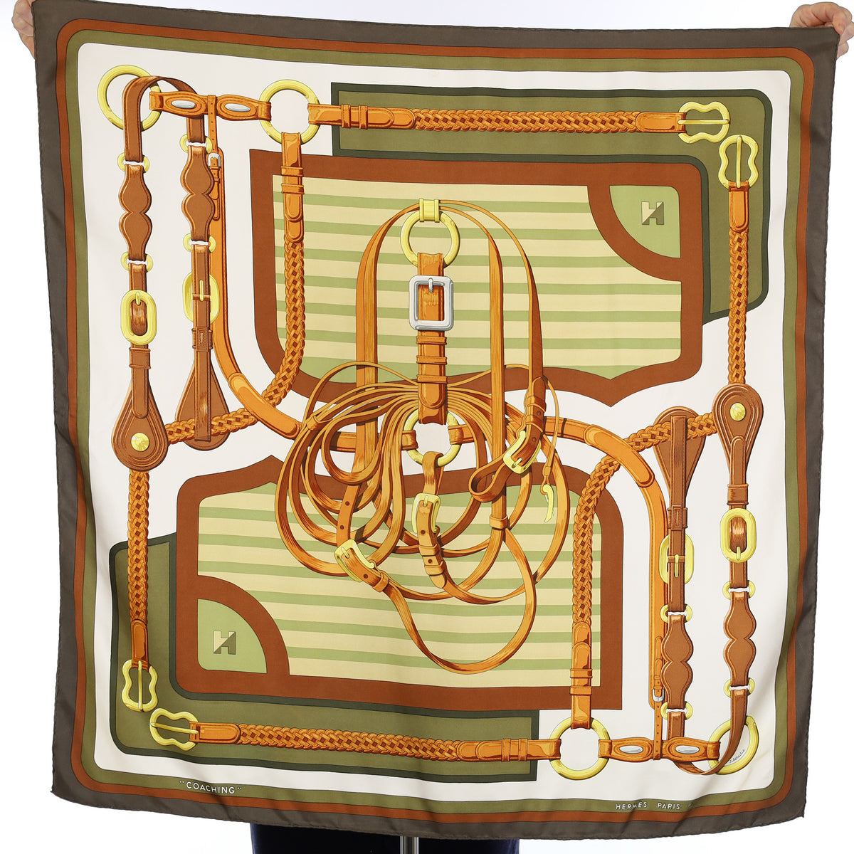 Hermès Coaching Vintage Silk Scarf