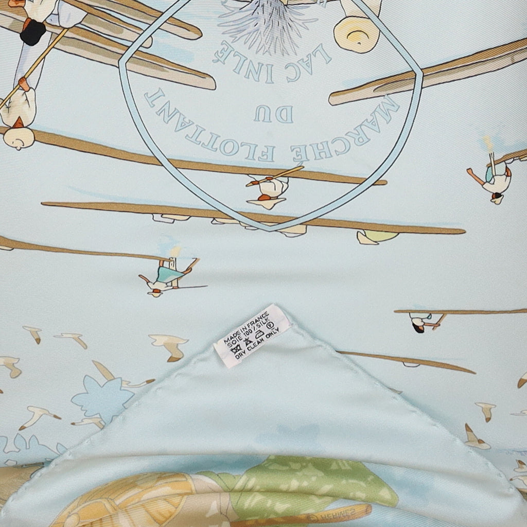 Pristine Hermès Marche Flottant du Lac Inlé Silk Scarf