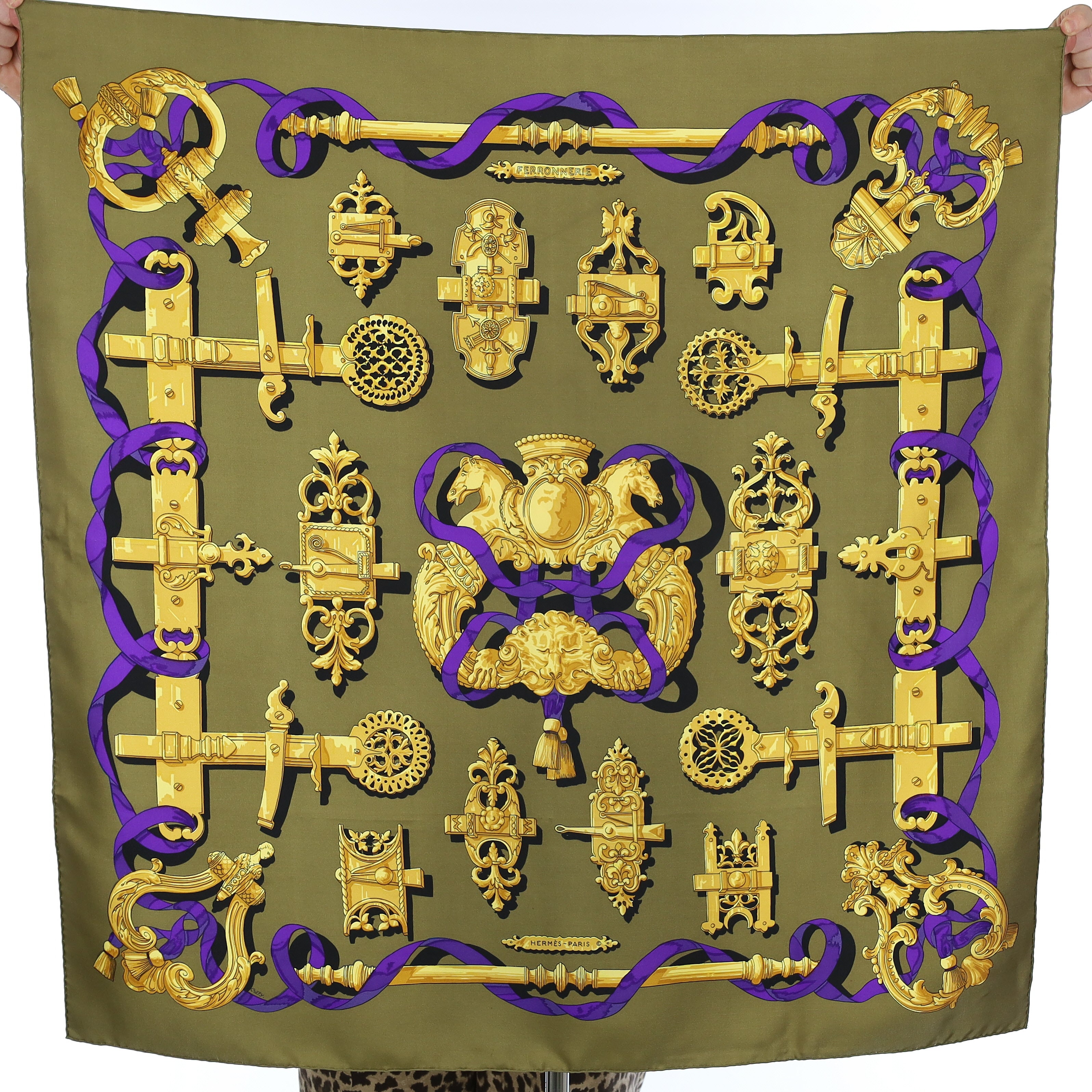 Hermès Ferronnerie Silk Scarf