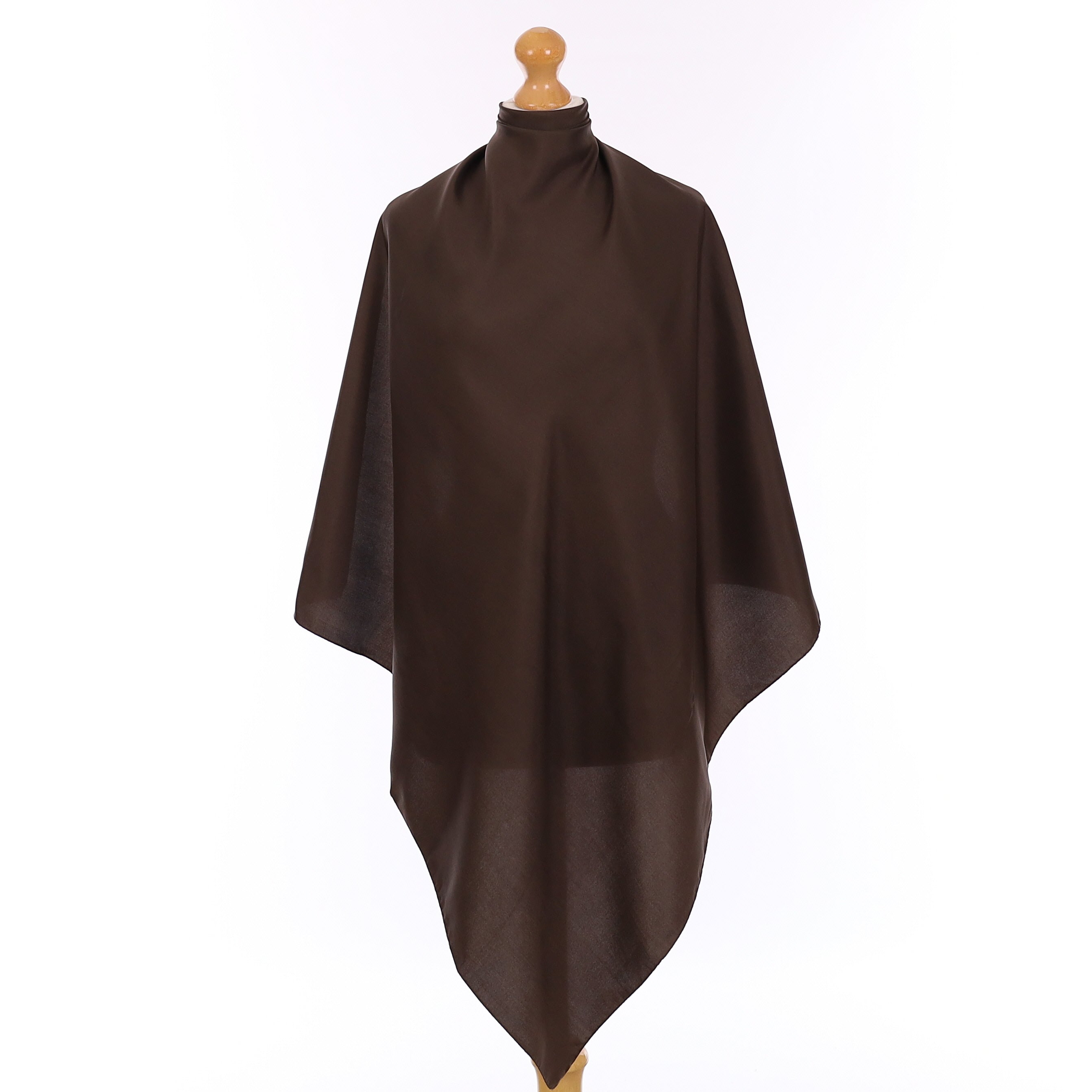 Pristine Chocolate Brown Vintage Silk Scarf
