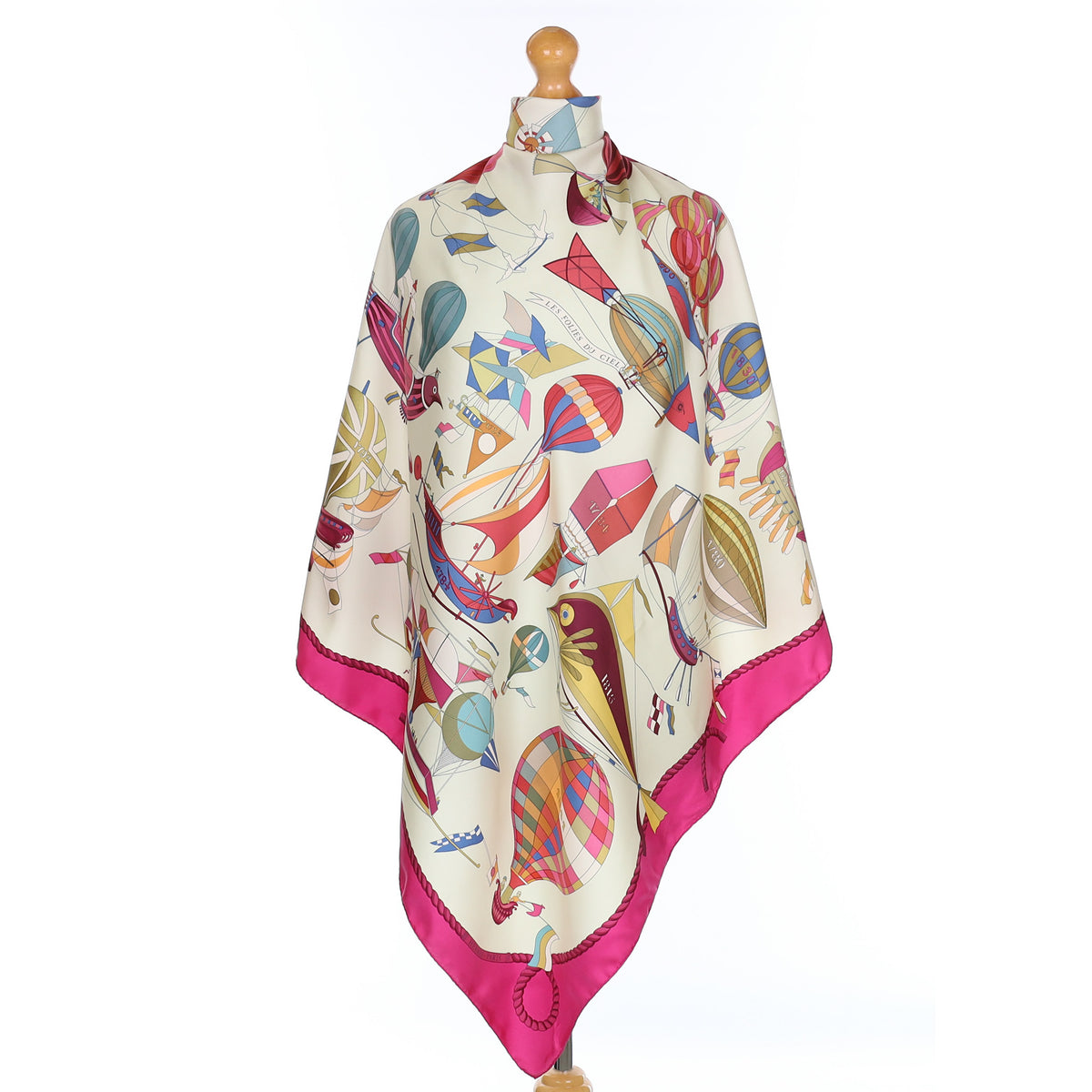 Hermès Les Folies du Ciel Vintage Silk Scarf