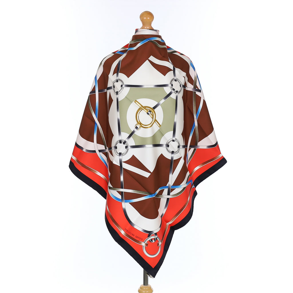 Brand New Boxed Hermès Figure Artistique Silk Scarf