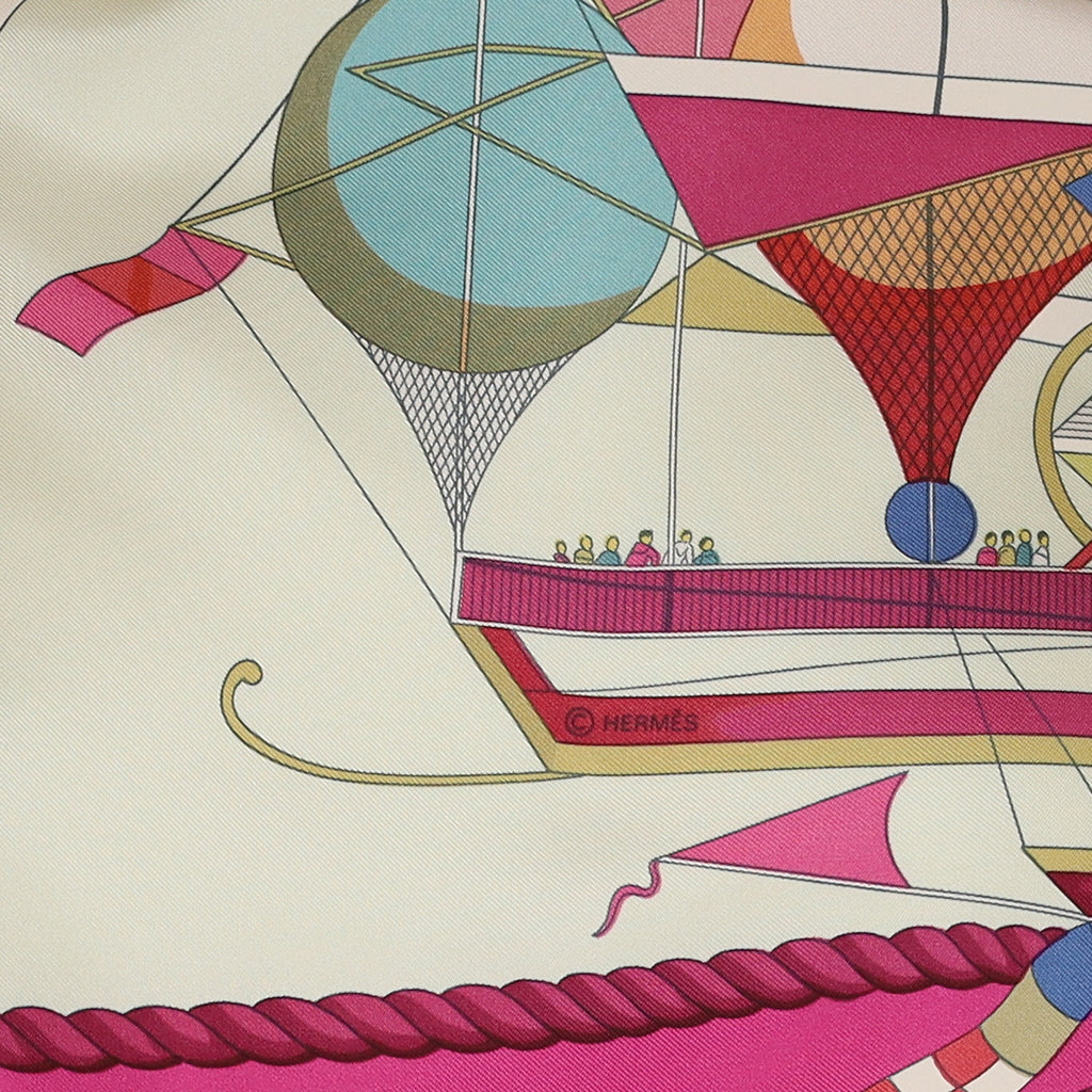 Hermès Les Folies du Ciel Vintage Silk Scarf