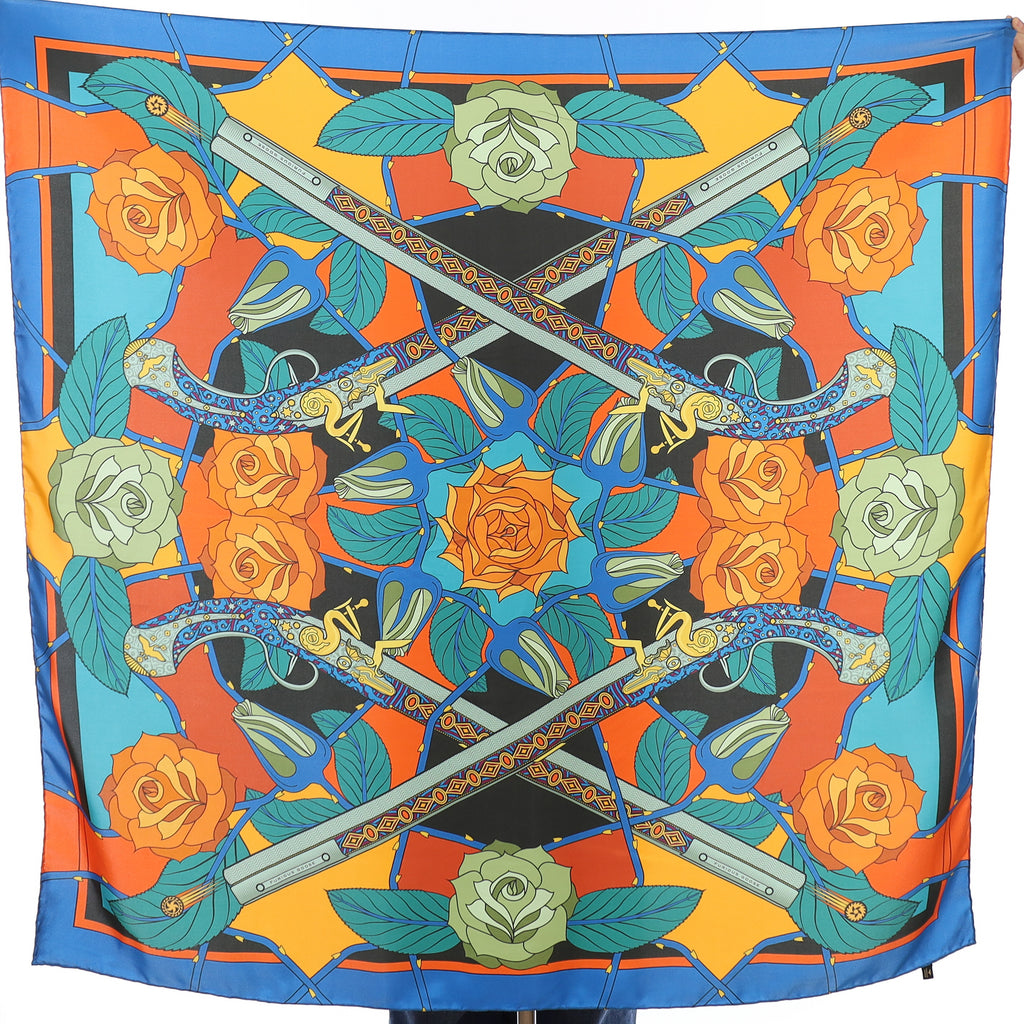 Furious Goose Guns and Roses Silk Scarf