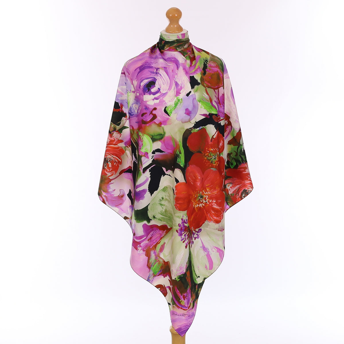 Clelia & Romy Floral Vintage Silk Scarf