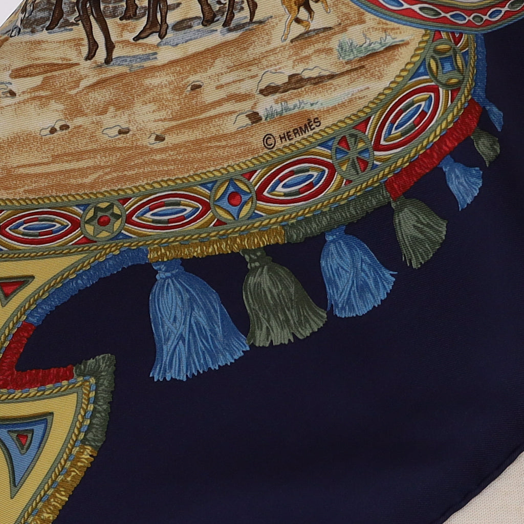 Hermès Cavaliers Peuls Silk Scarf