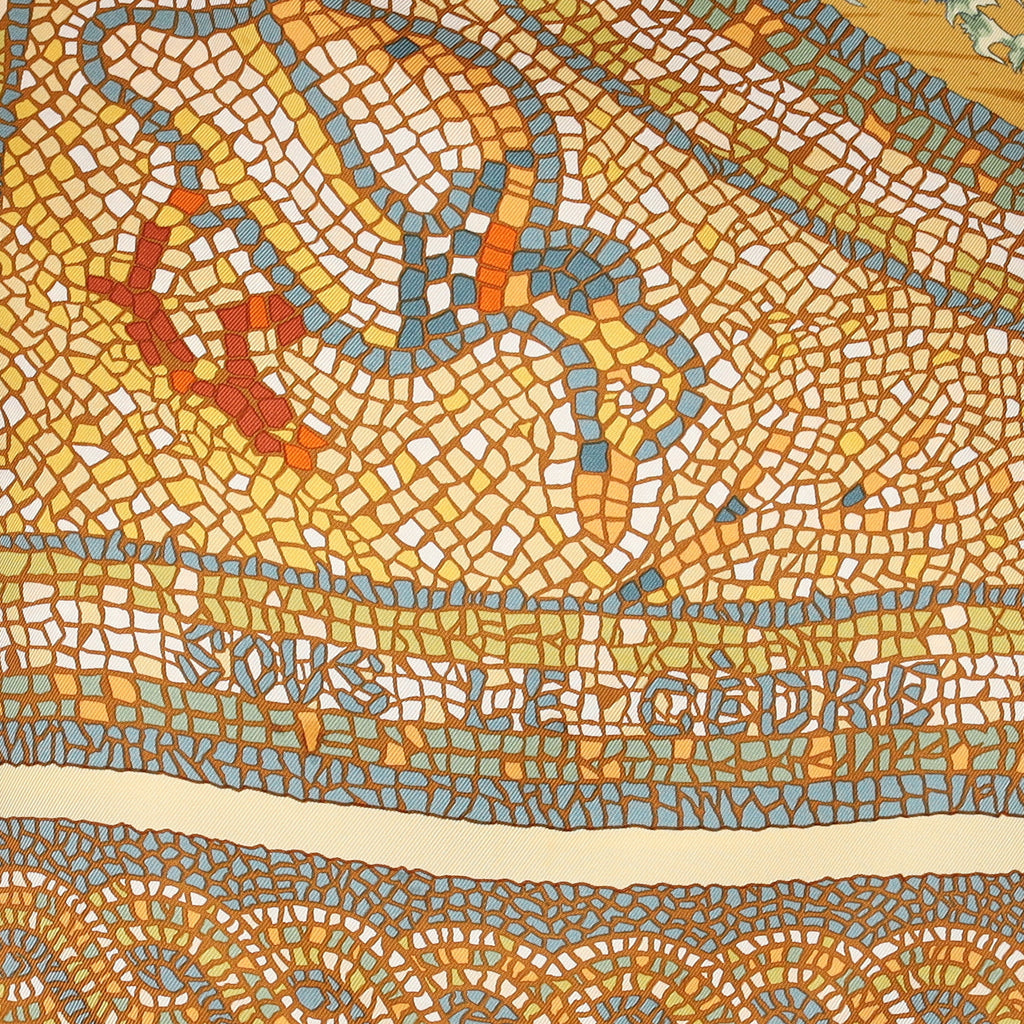 Hermès Sous le Cèdre Vintage Silk Scarf