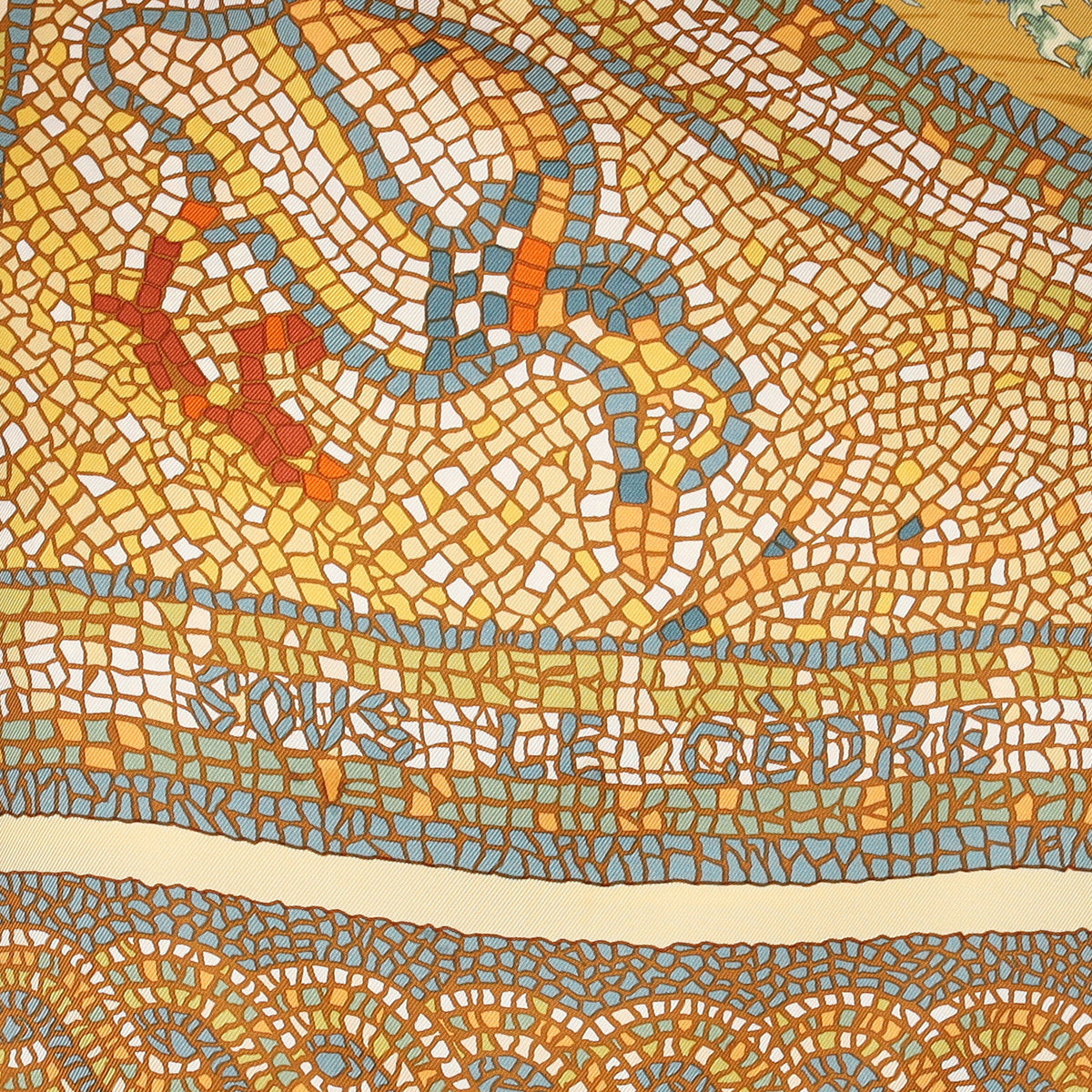 Hermès Sous le Cèdre Vintage Silk Scarf