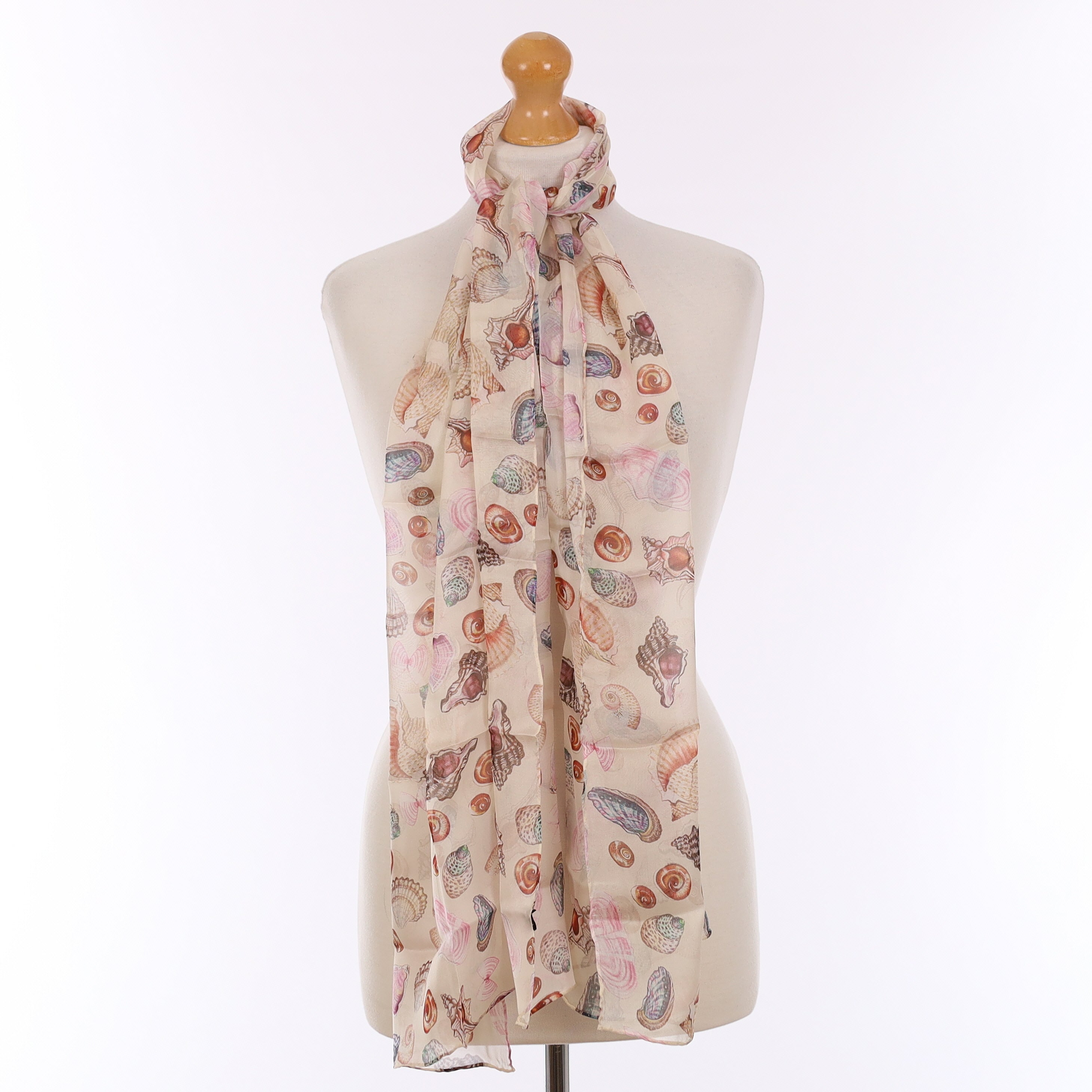 Brand New Boxed Fox & Chave Sea Shell Silk Scarf