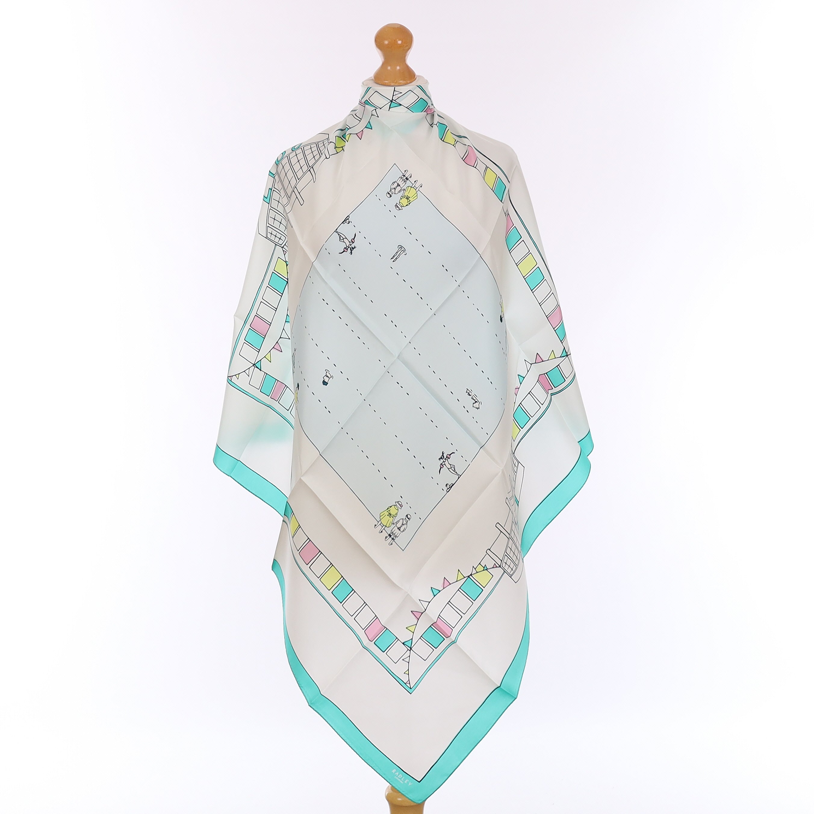Brand New Boxed Radley Lido Design Silk Scarf