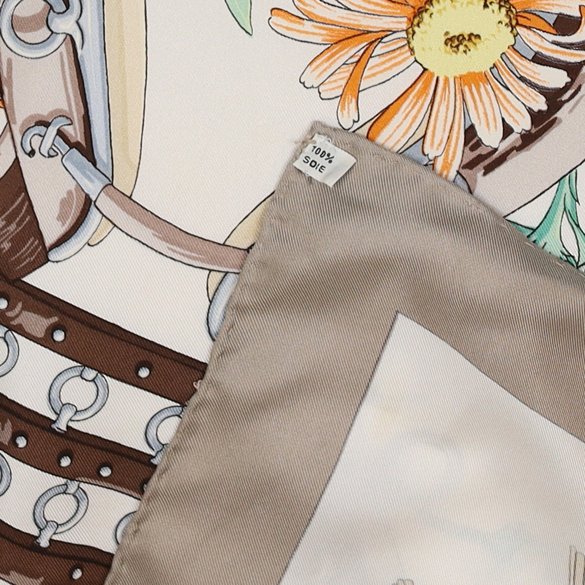 Hermès Aux Champs Vintage Silk Scarf