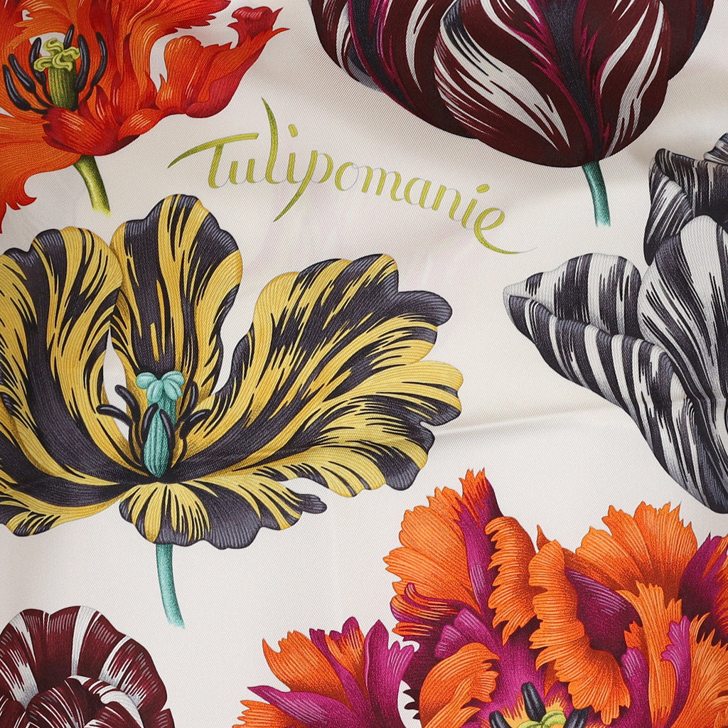 Brand New Boxed Hermès Tulipomanie Silk Scarf