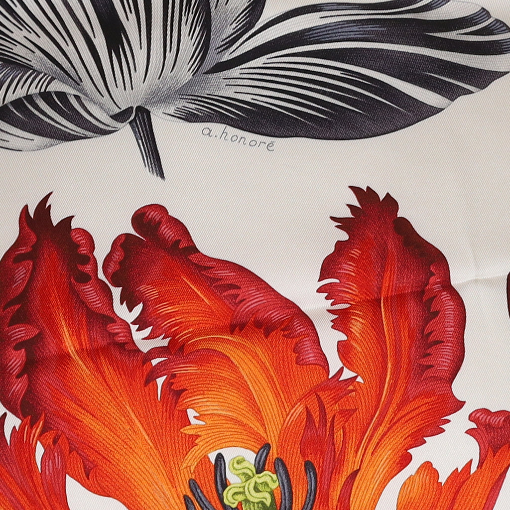 Brand New Boxed Hermès Tulipomanie Silk Scarf
