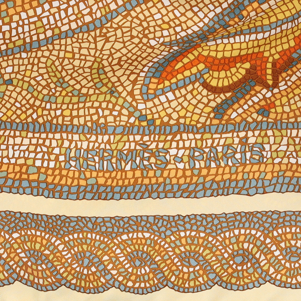 Hermès Sous le Cèdre Vintage Silk Scarf