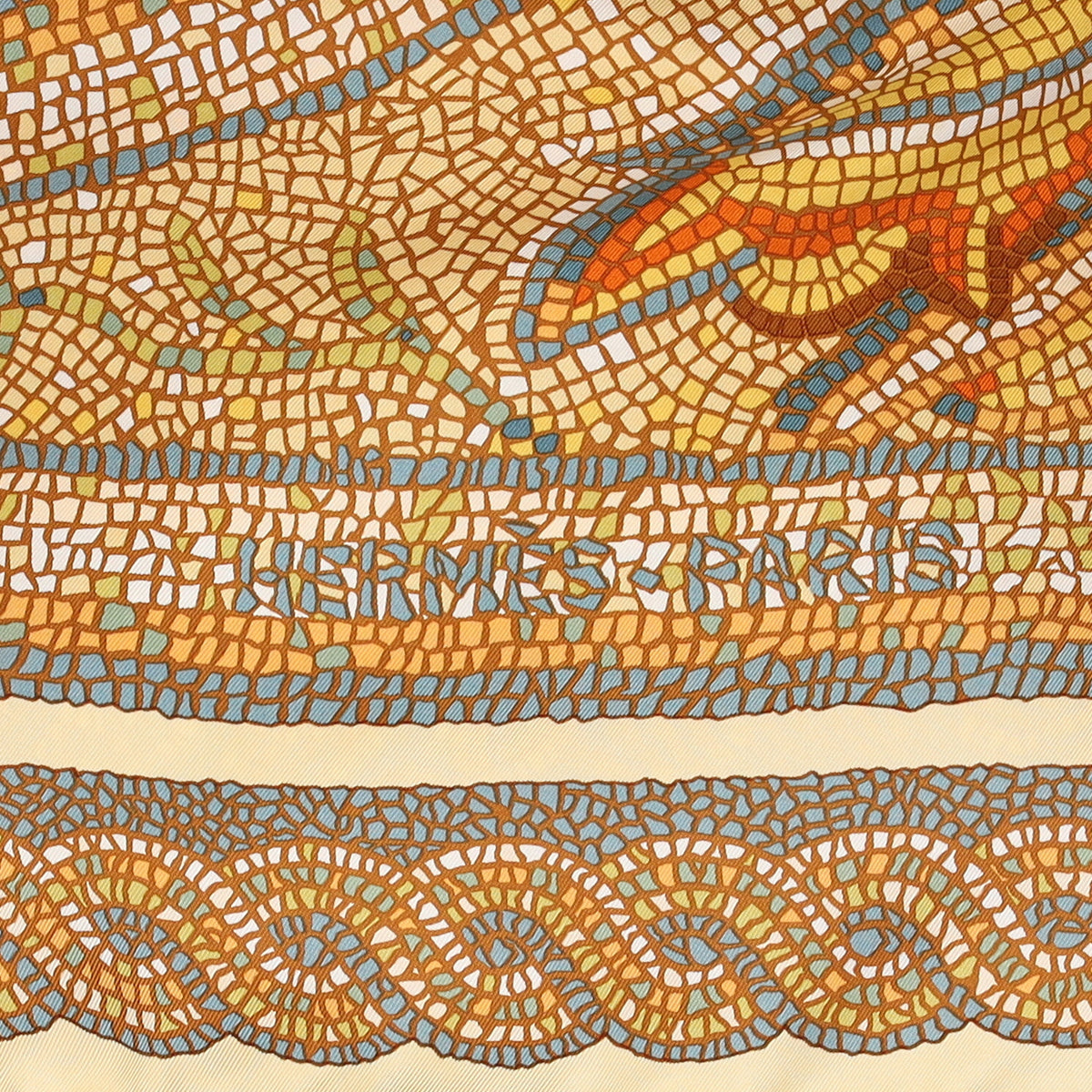Hermès Sous le Cèdre Vintage Silk Scarf