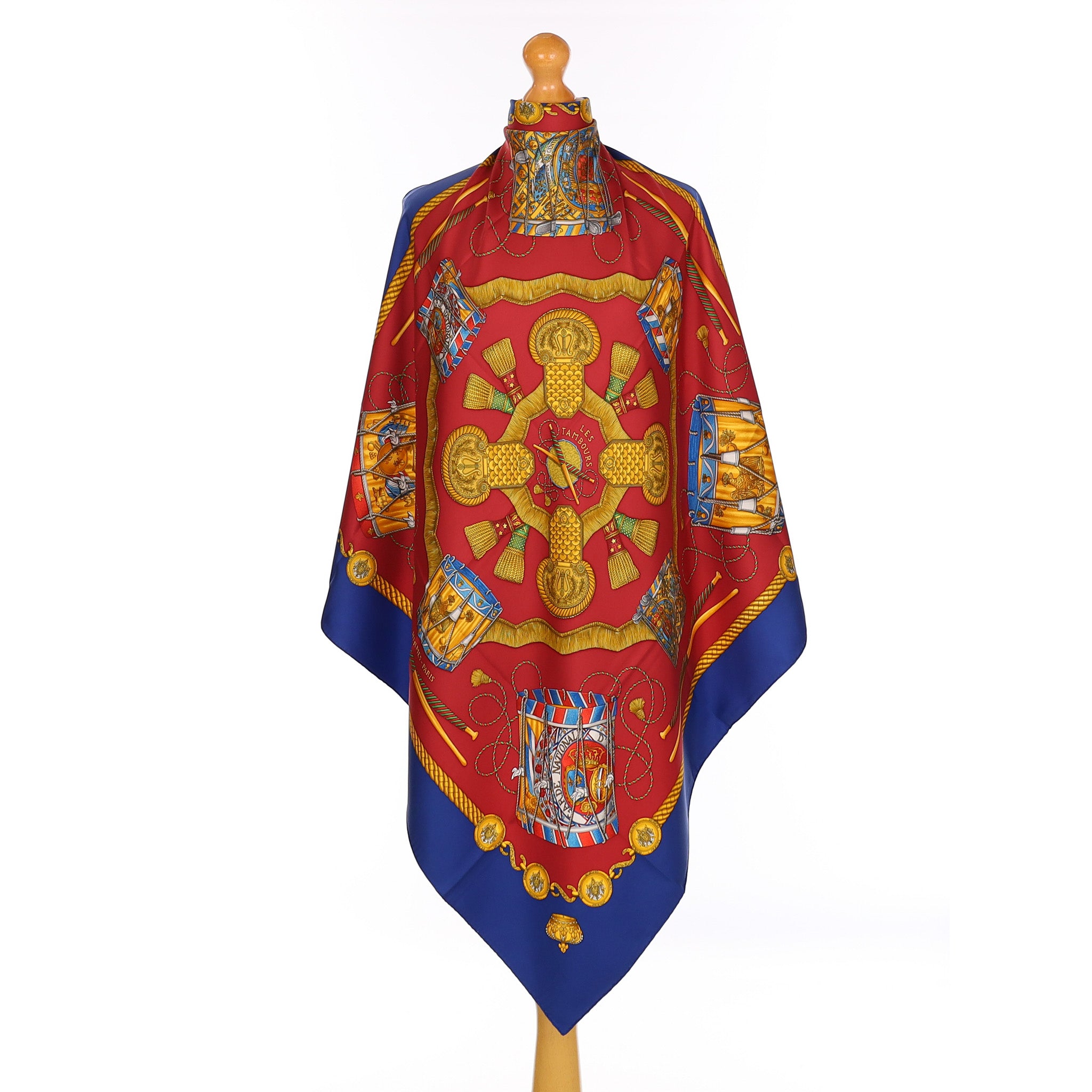 Hermès Les Tambours Silk Scarf