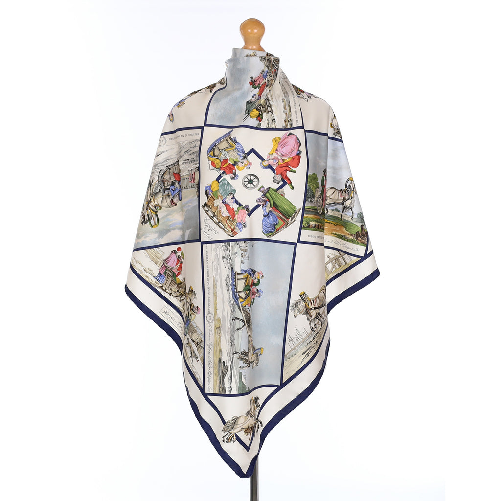 Hermès Voyages Slaves Silk Scarf Rare