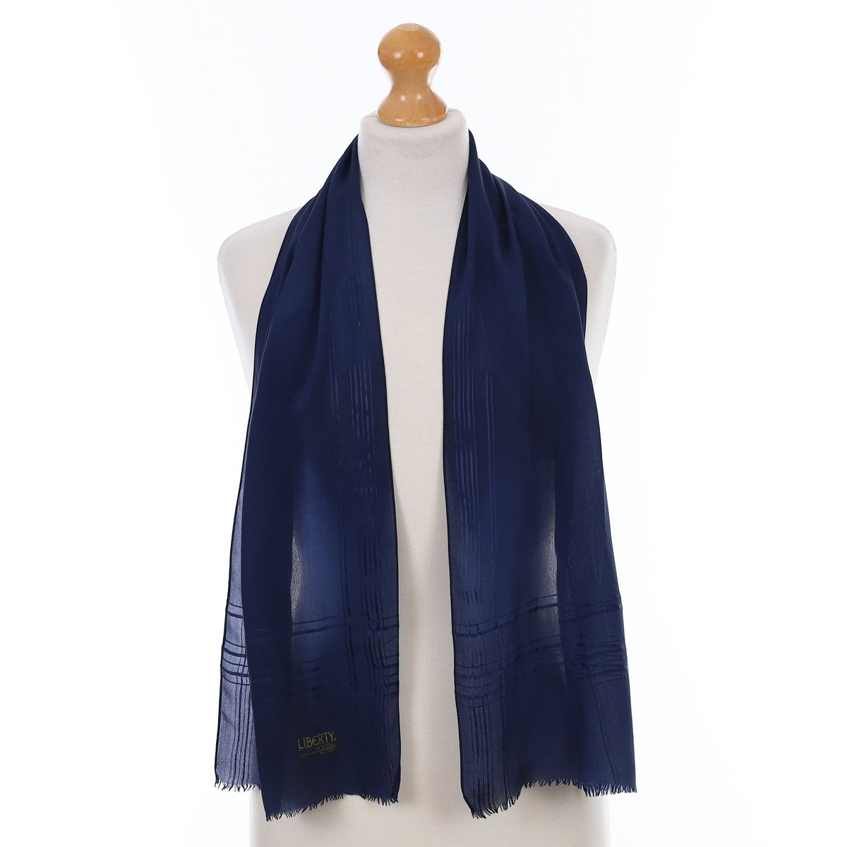 Liberty Navy Vintage Silk Scarf