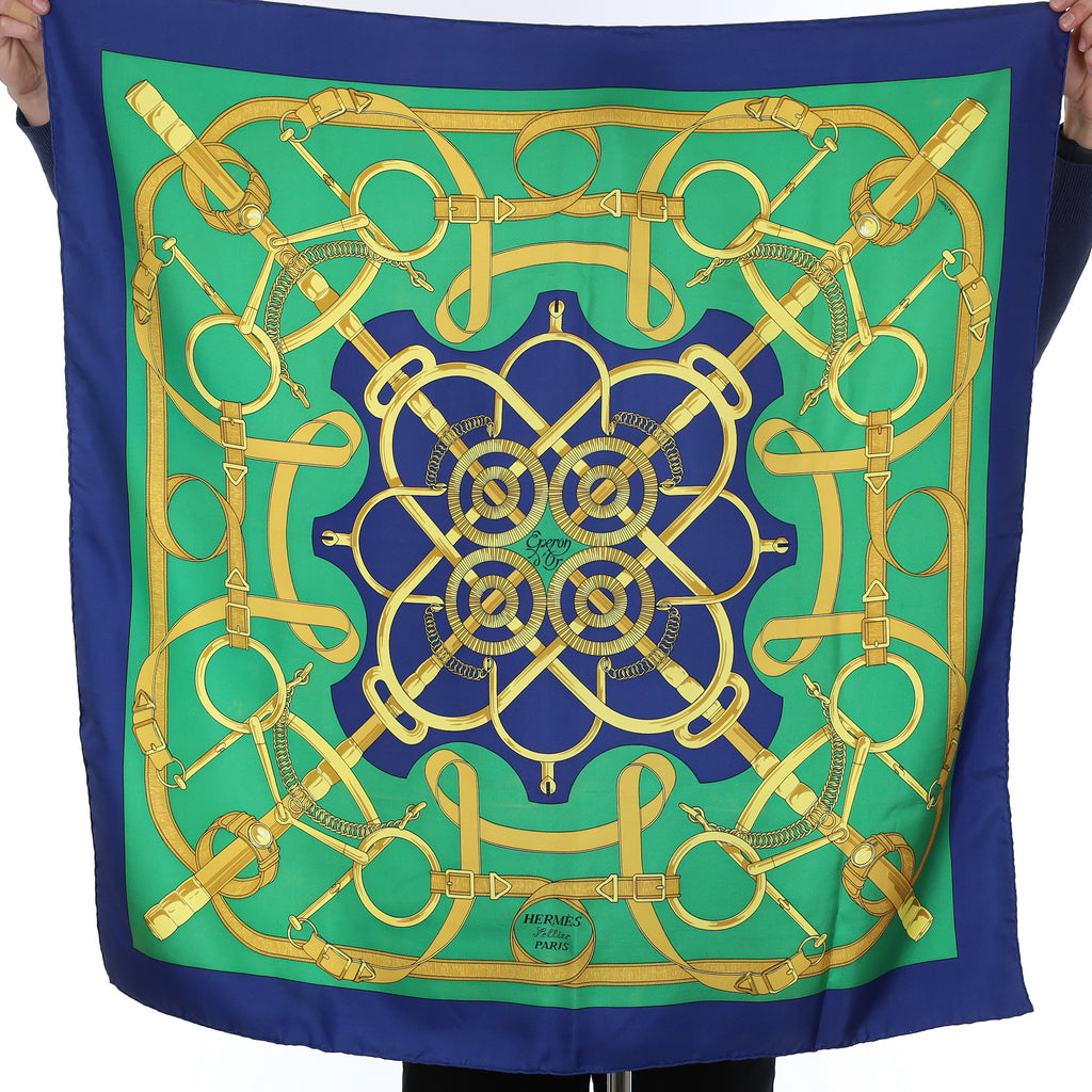 Hermès Eperon d'or Silk Scarf