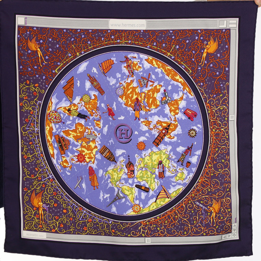Brand New Hermès 42 Vintage Silk Scarf