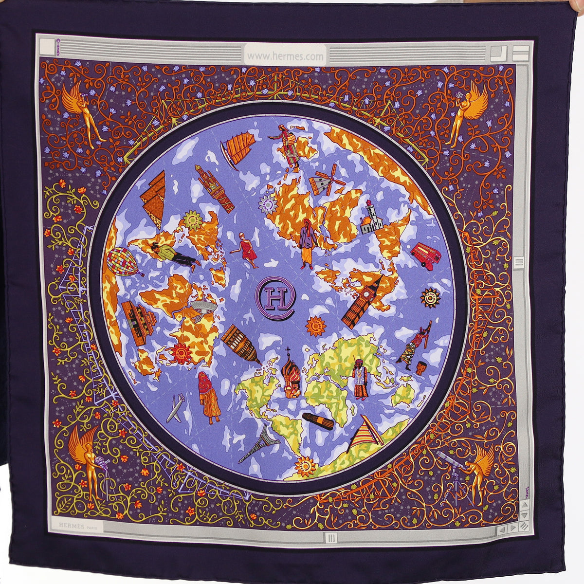 Brand New Hermès 42 Vintage Silk Scarf