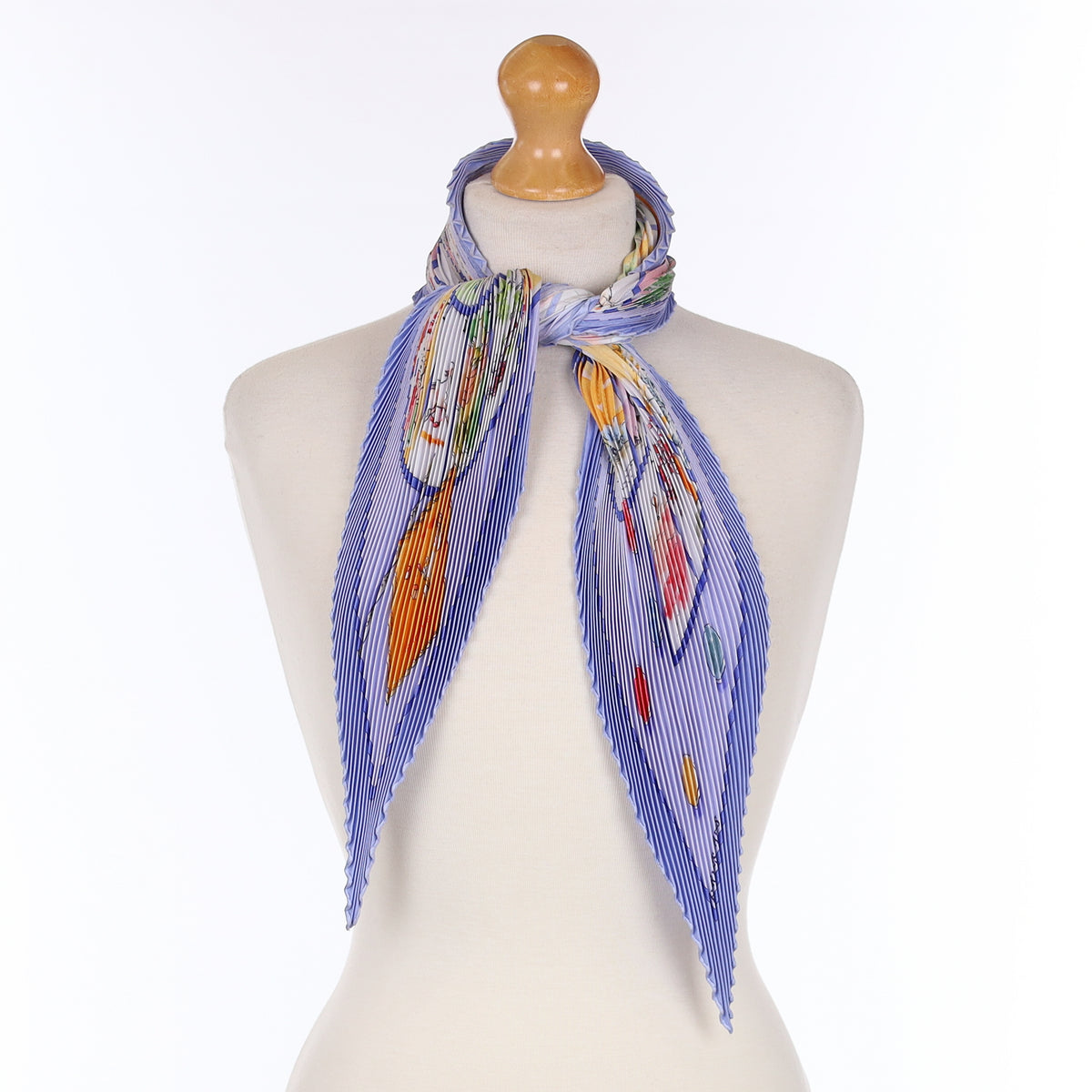 Hermès Jeu des Petits Bonheurs Plisse Silk Scarf Quite Rare