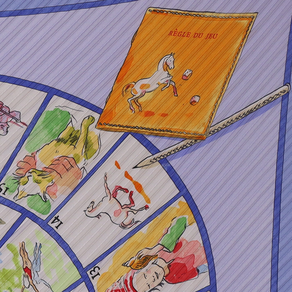 Hermès Jeu des Petits Bonheurs Plisse Silk Scarf Quite Rare