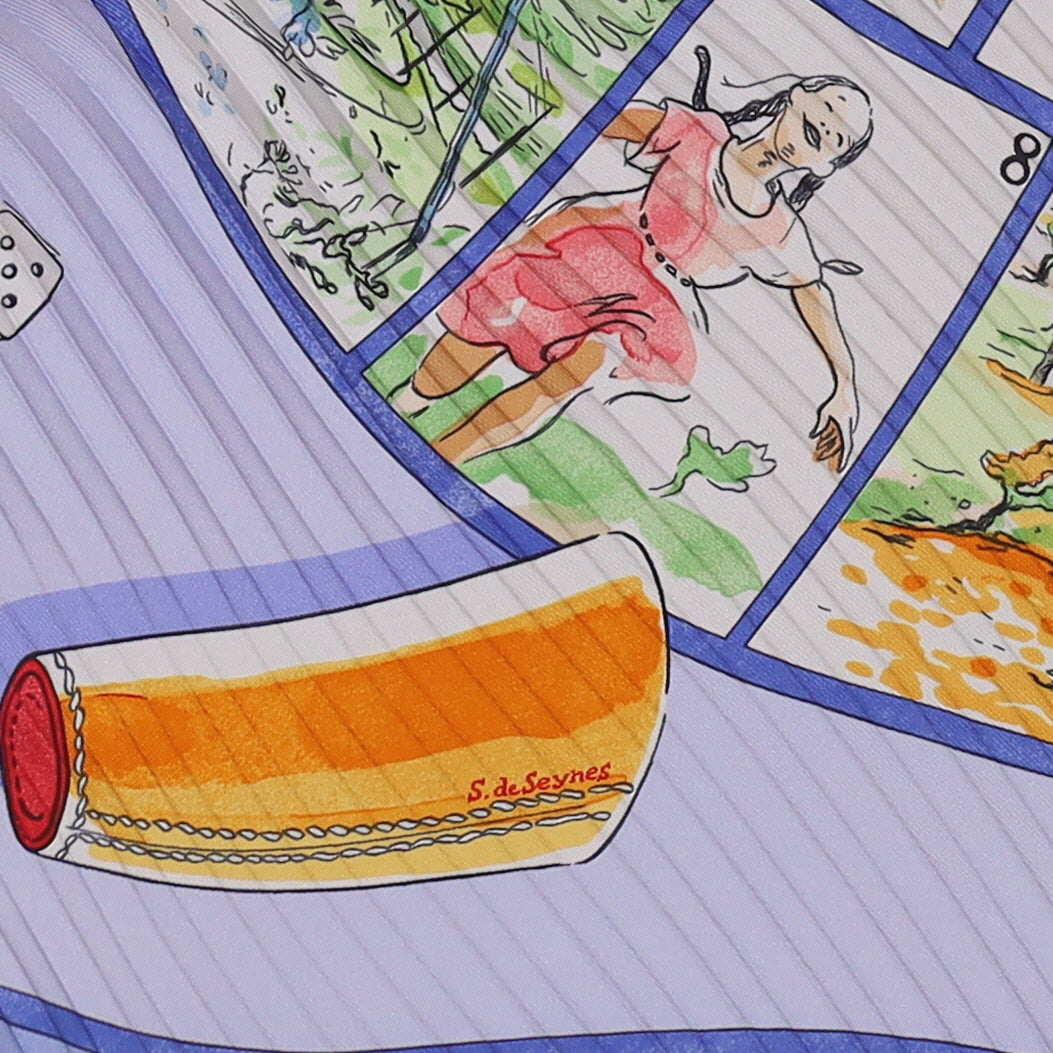 Hermès Jeu des Petits Bonheurs Plisse Silk Scarf Quite Rare