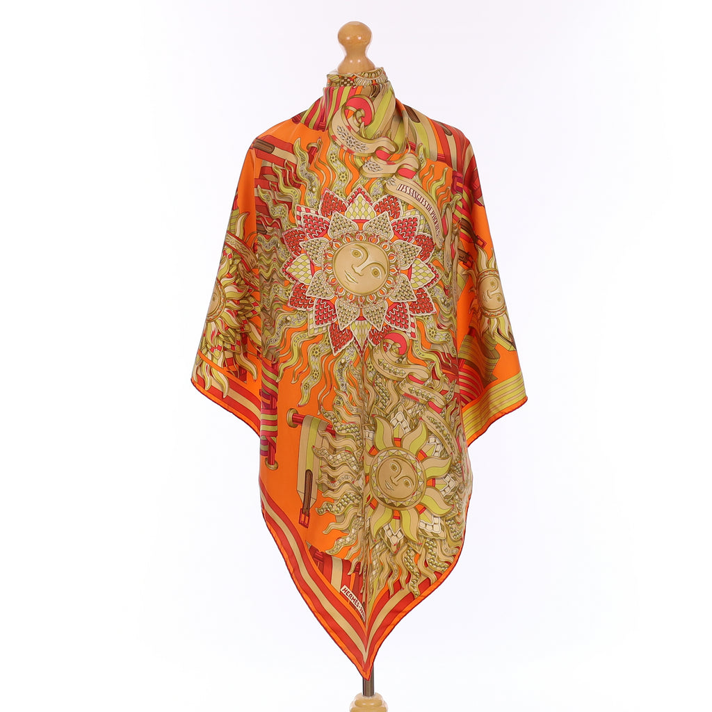 Les Sangles de Phoebus Hermès Silk Scarf Rare
