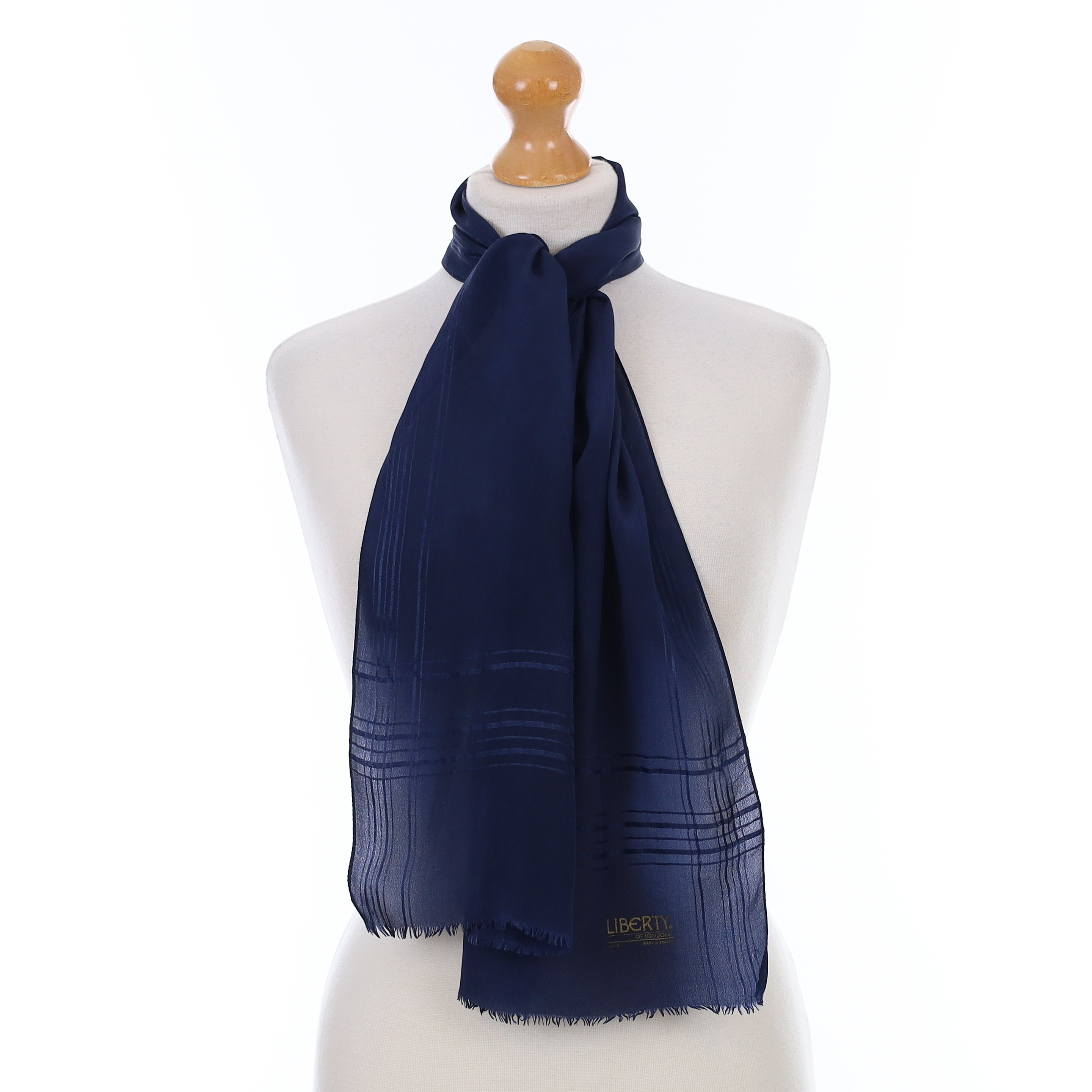 Liberty Navy Vintage Silk Scarf