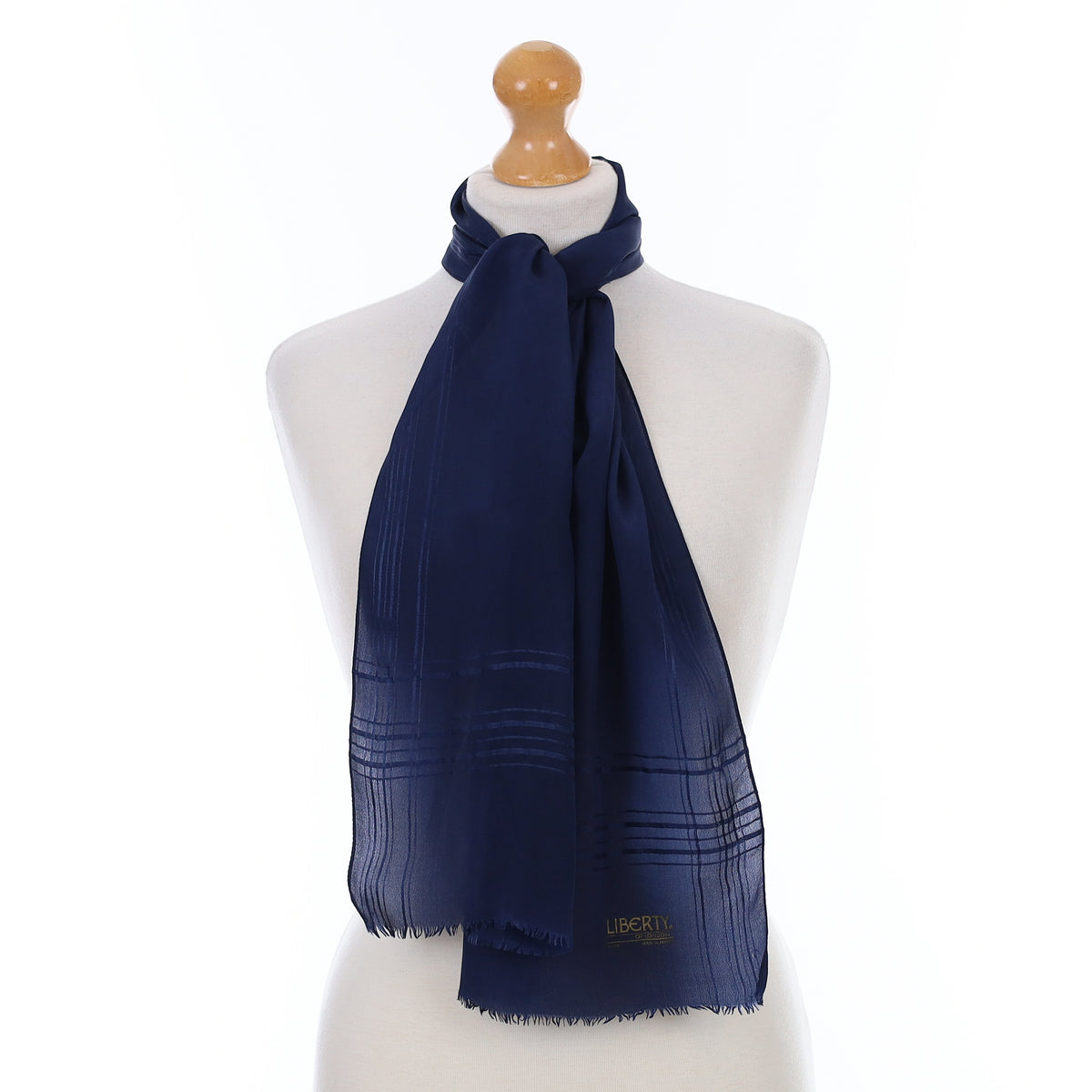 Liberty Navy Vintage Silk Scarf