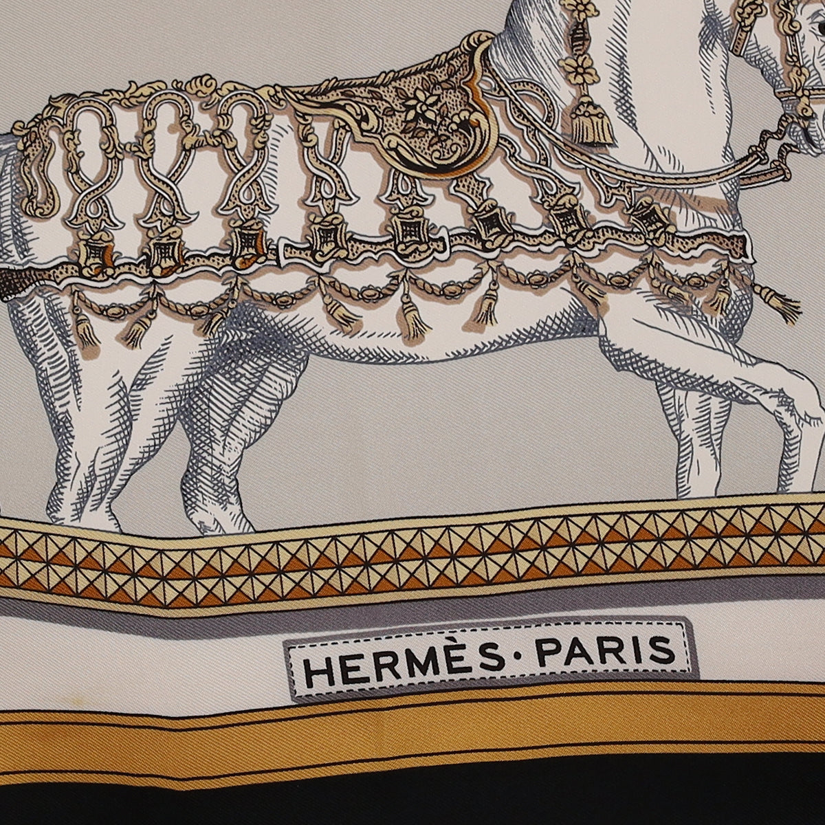 Brand New Boxed Hermès Grand Apparat Silk Scarf
