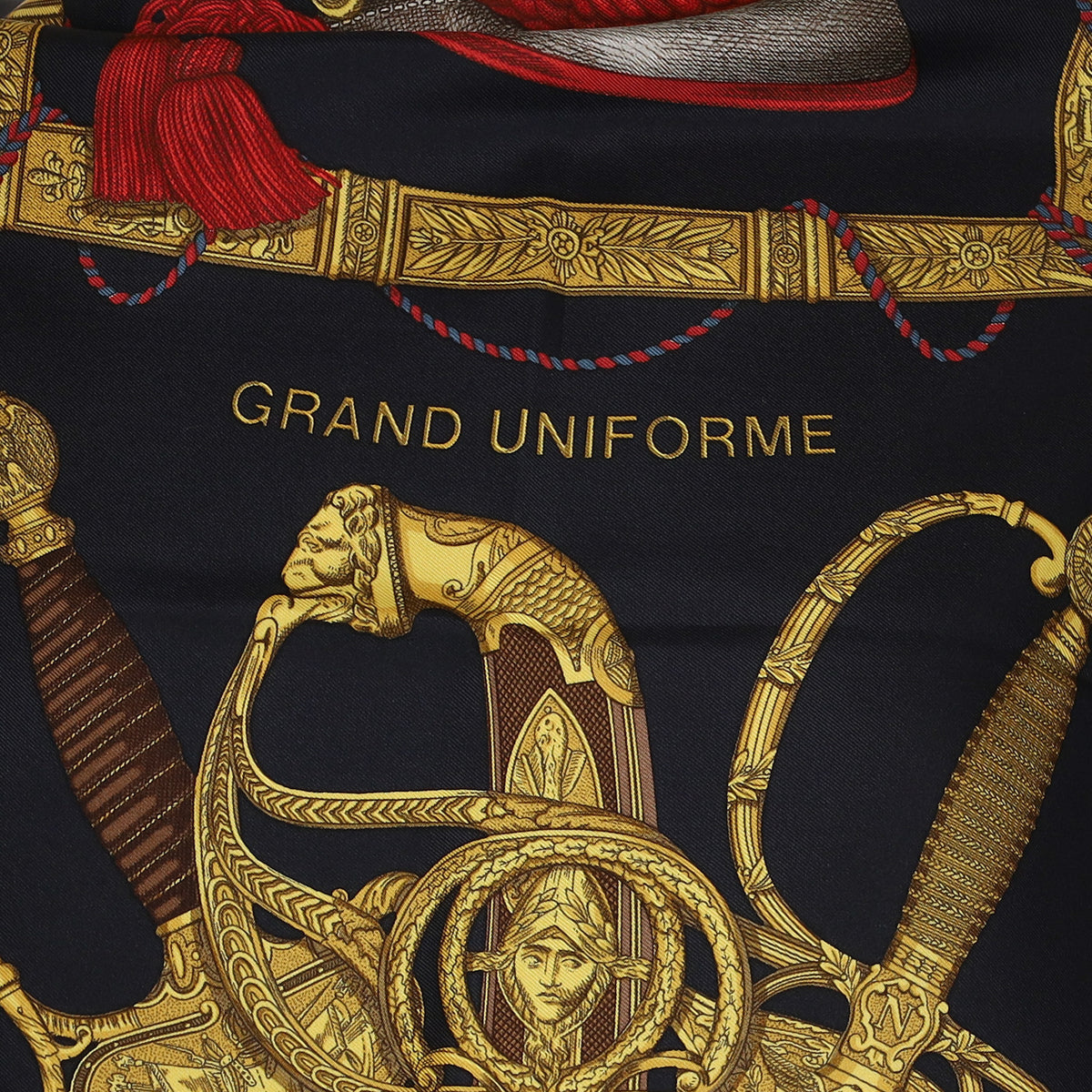 Pristine Hermès Grand Uniforme Vintage Silk Scarf
