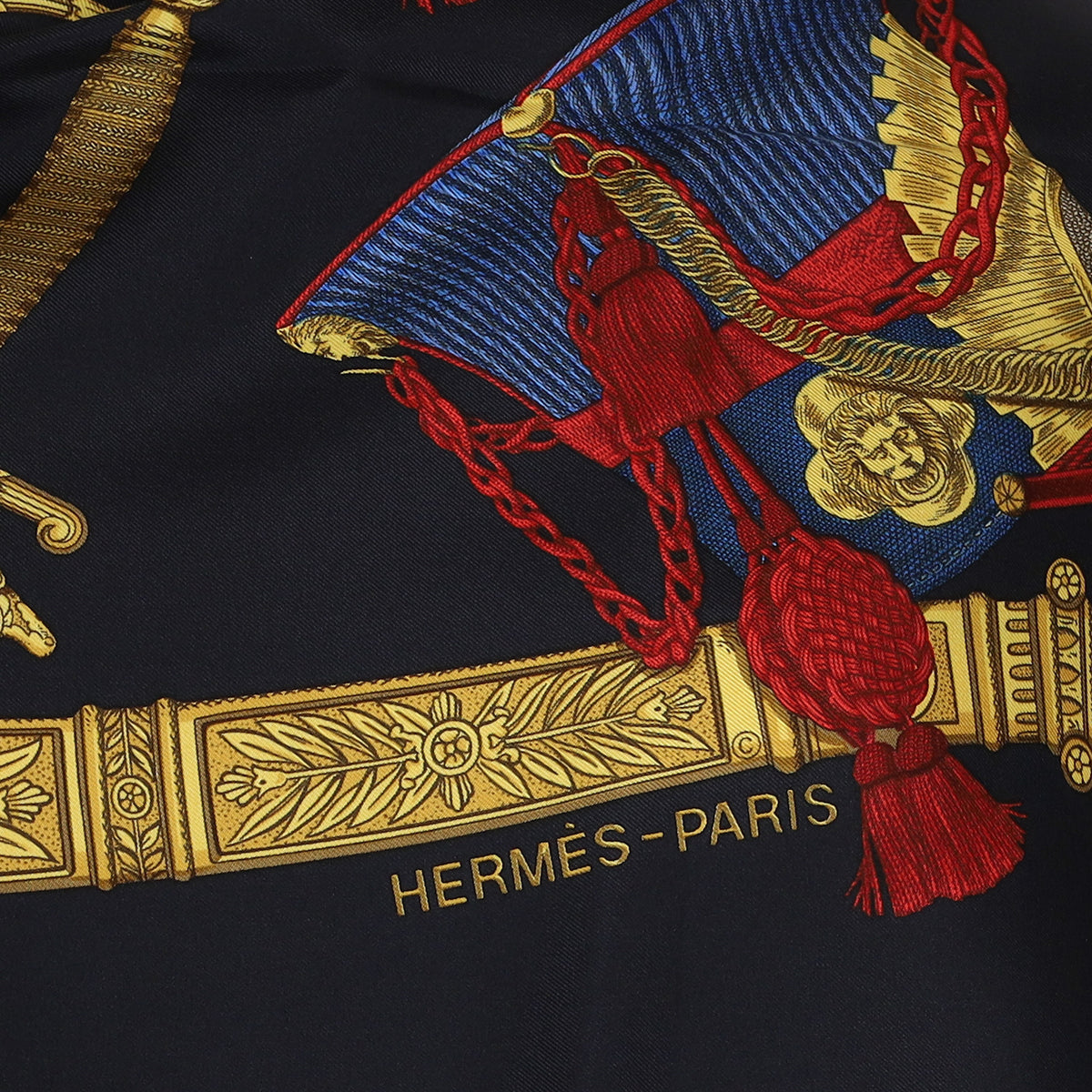 Pristine Hermès Grand Uniforme Vintage Silk Scarf