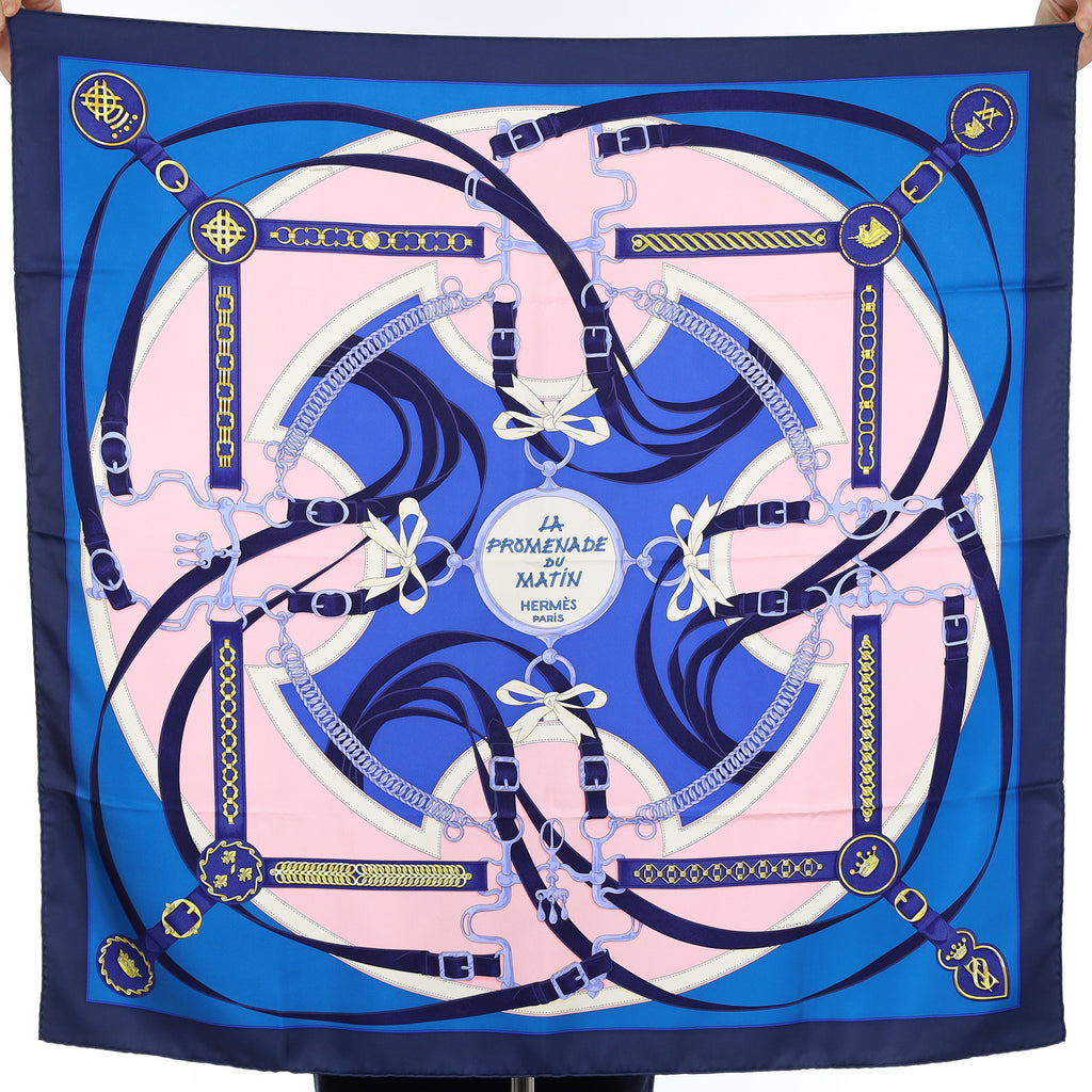 Pristine Hermès La Promenade du Matin Silk Scarf Rare