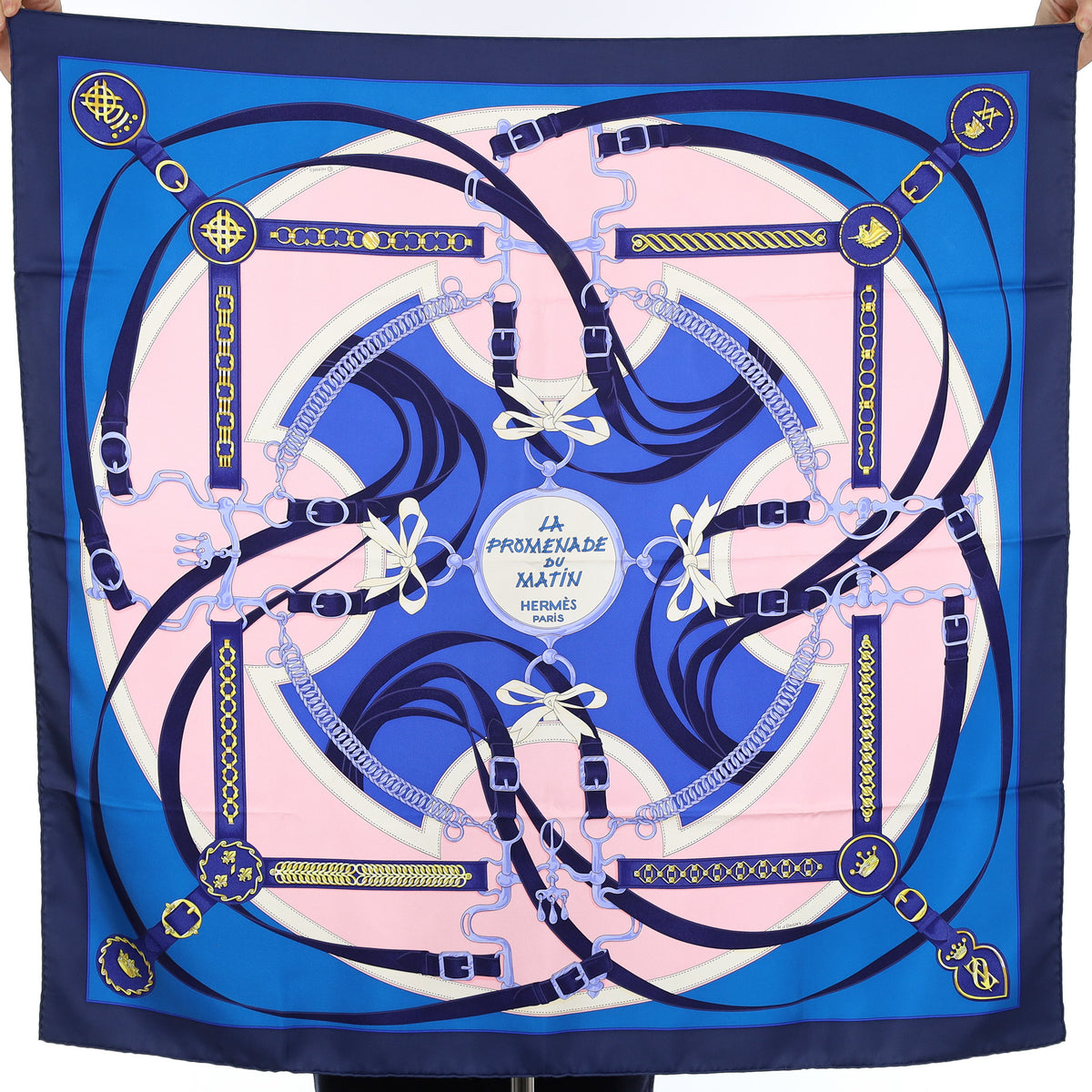 Pristine Hermès La Promenade du Matin Silk Scarf Rare