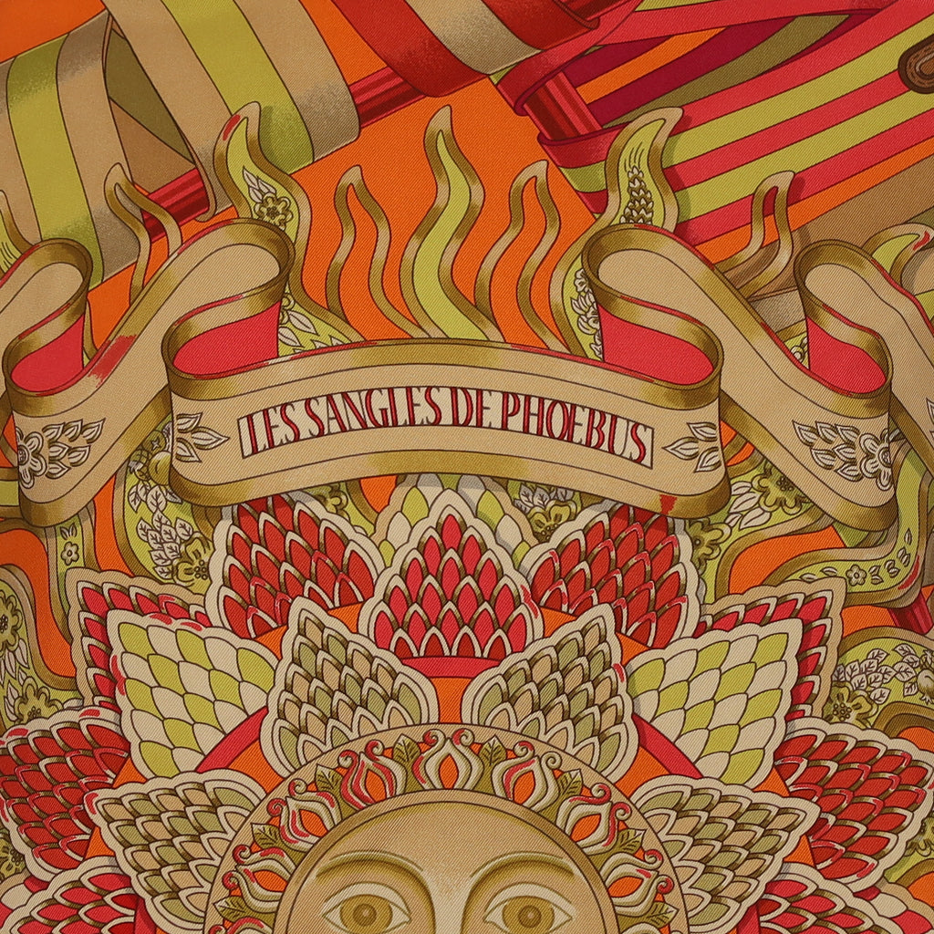 Les Sangles de Phoebus Hermès Silk Scarf Rare