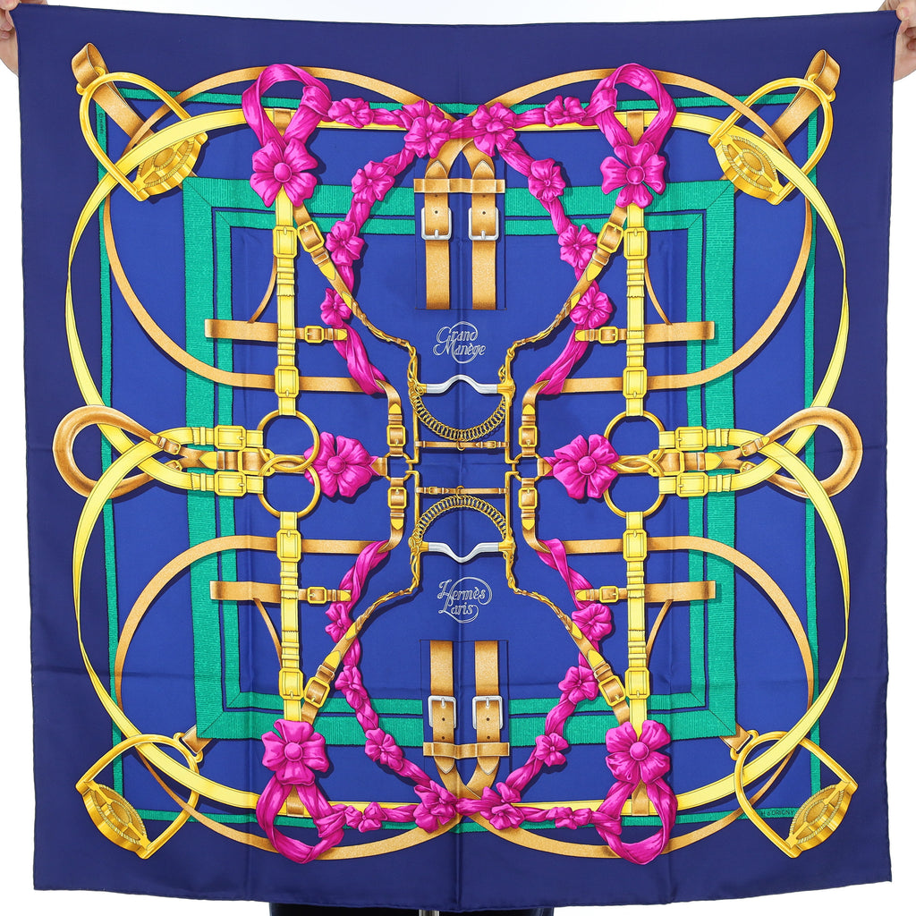 Pristine Hermès Grand Manège Silk Scarf