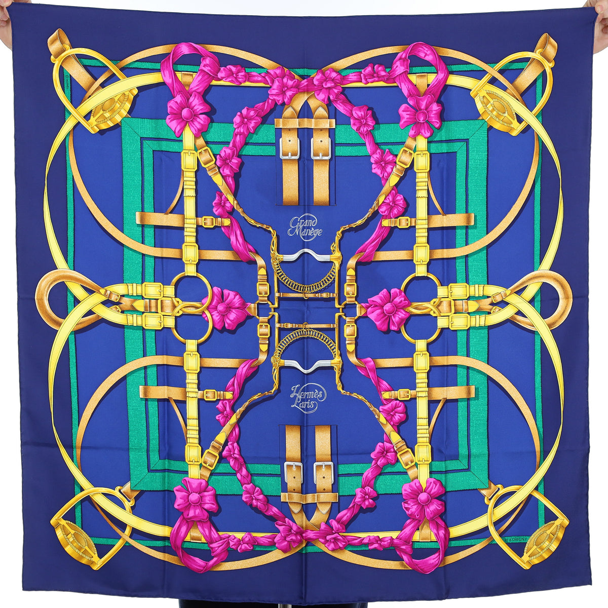 Pristine Hermès Grand Manège Silk Scarf