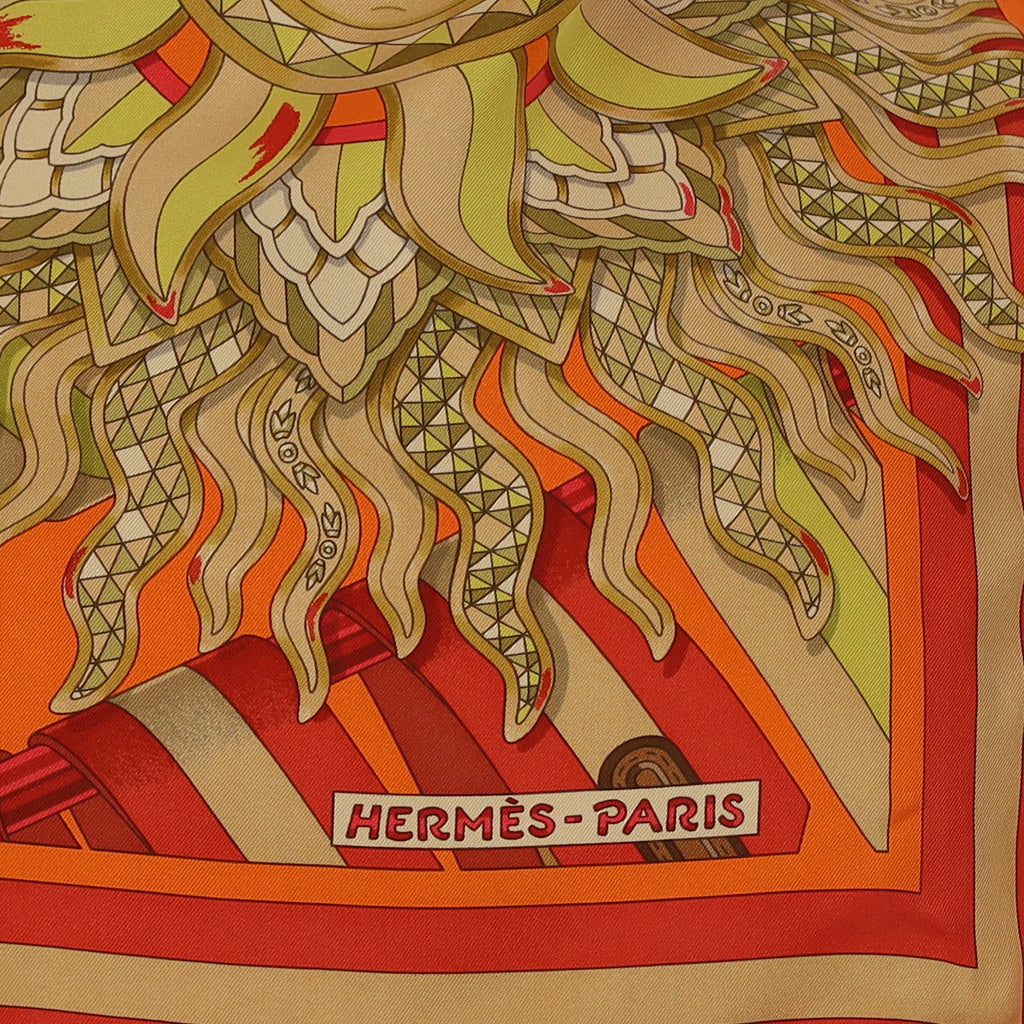 Les Sangles de Phoebus Hermès Silk Scarf Rare