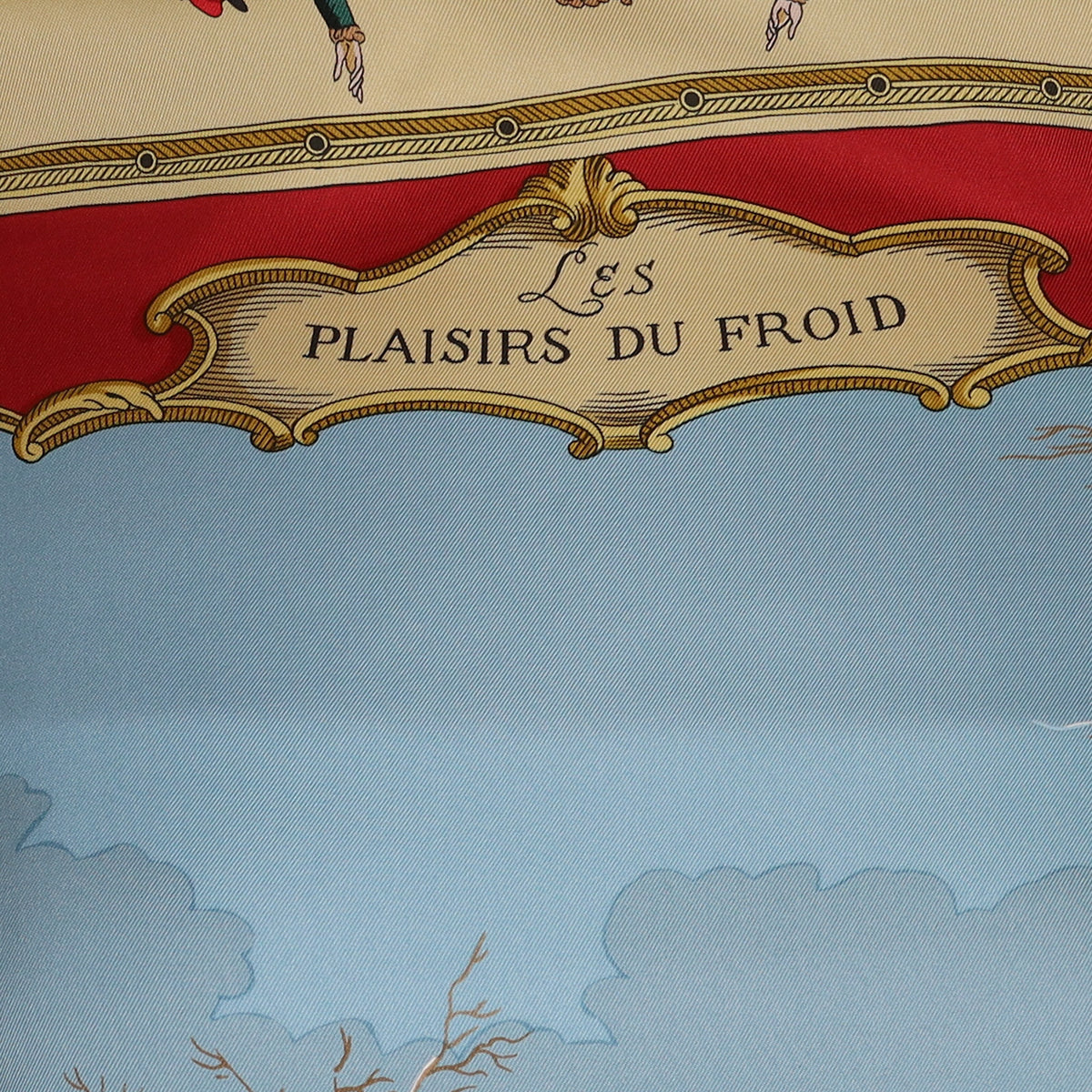Pristine Hermès Les Plaisirs du Froid Silk Scarf