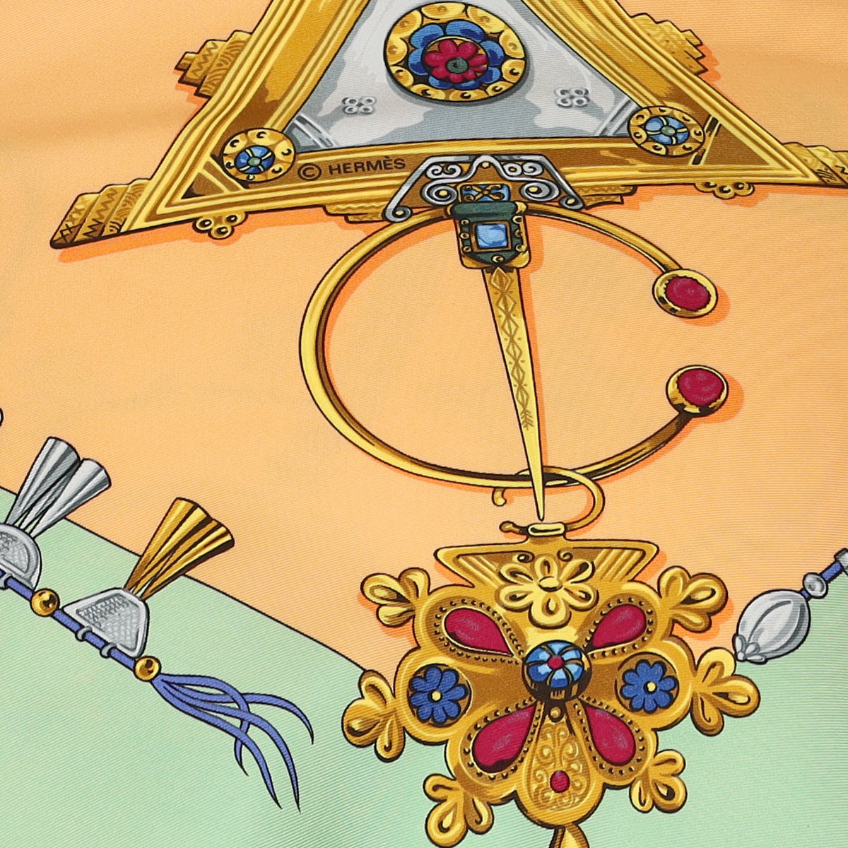 Hermès Parures des Sables Silk Scarf