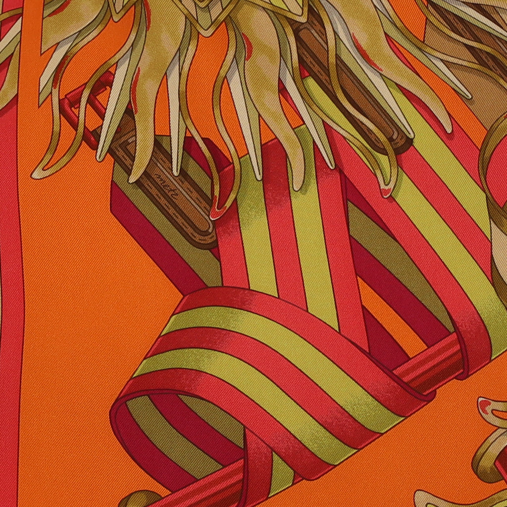 Les Sangles de Phoebus Hermès Silk Scarf Rare