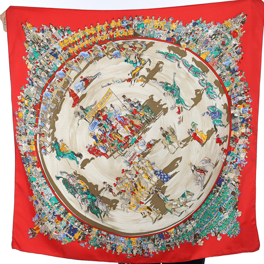 Hermès Cirque Molier Vintage Silk Scarf Quite Rare