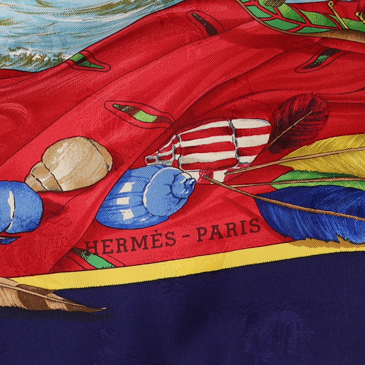 Pristine Hermès Christophe Colomb D'écouvre l"Amérique Silk Scarf