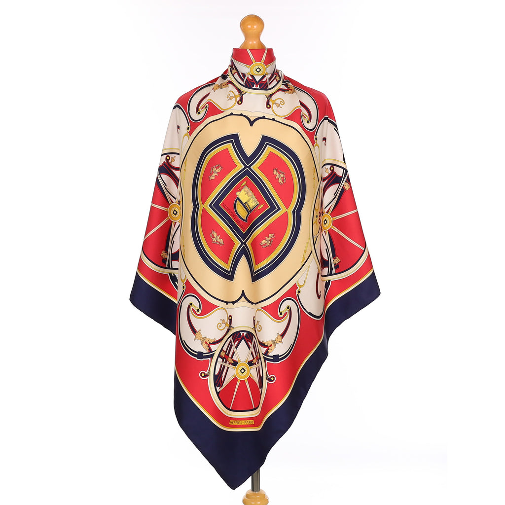 Pristine Hermès Washington's Carriage Silk Scarf